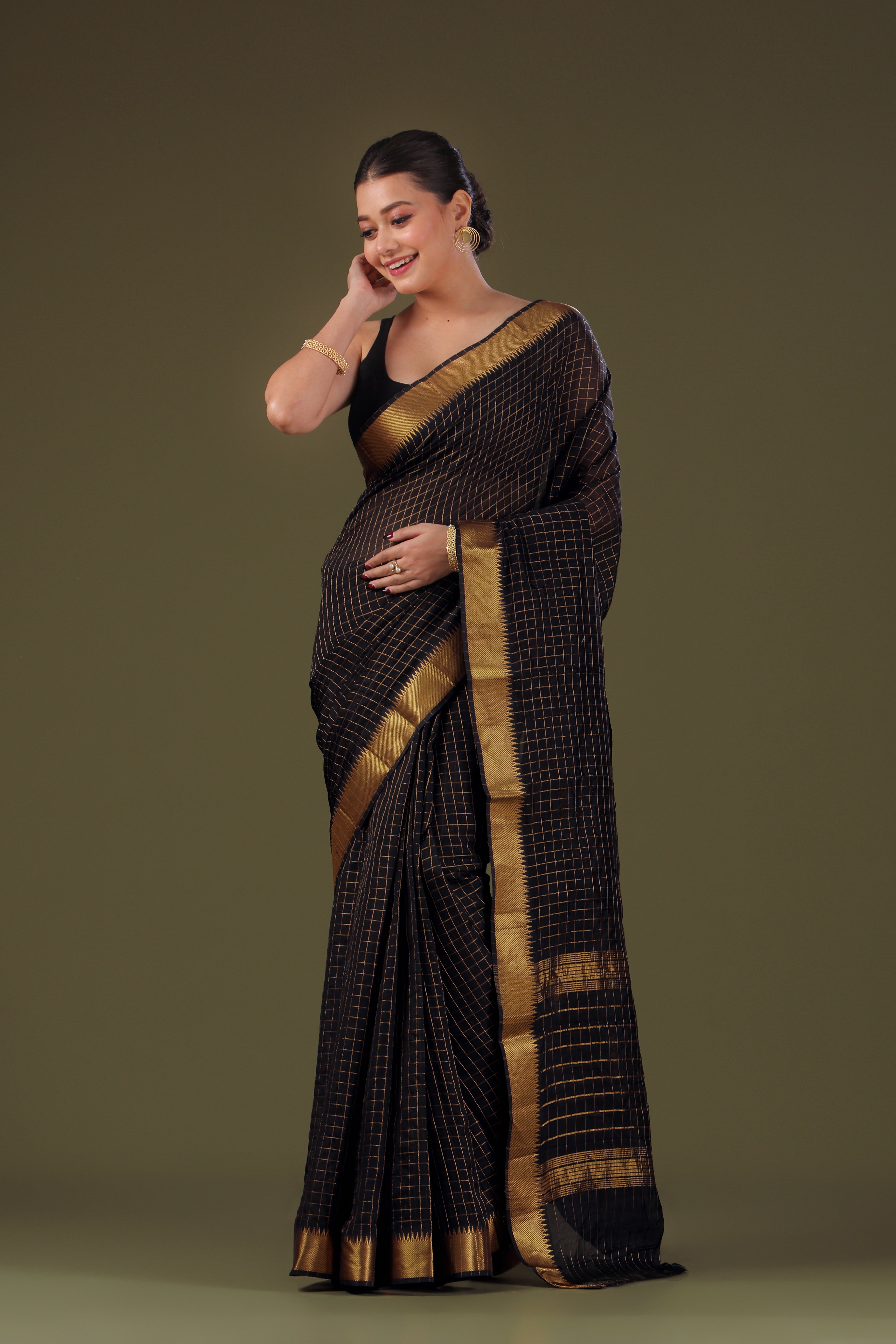 Checks Silk Mangalgiri