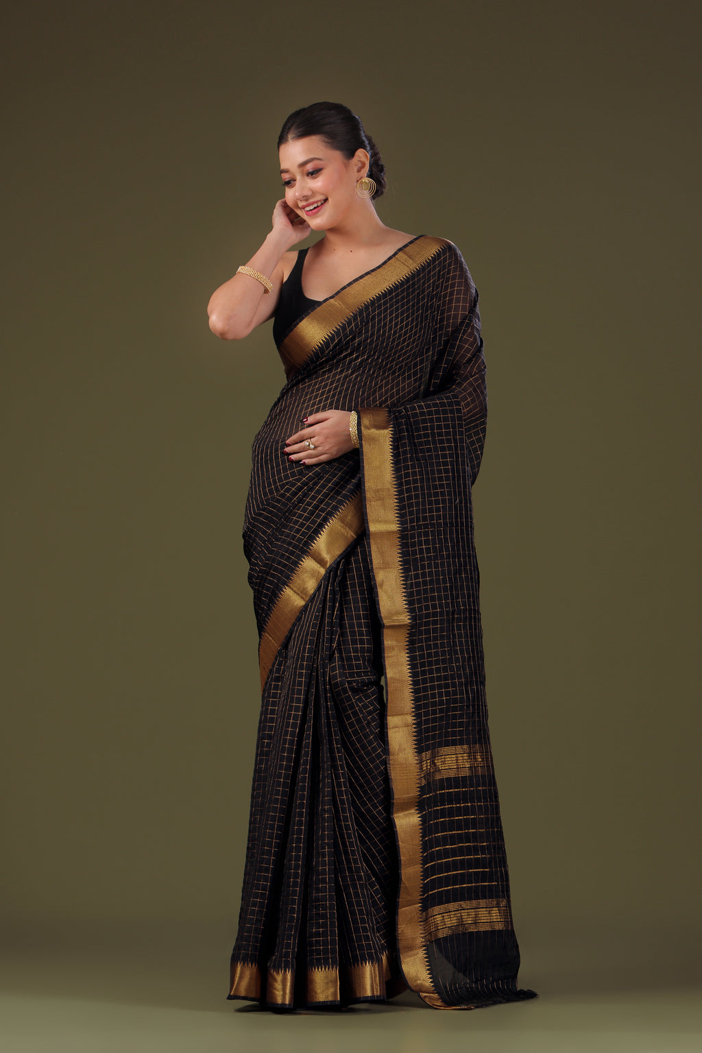 Checks Silk Mangalgiri