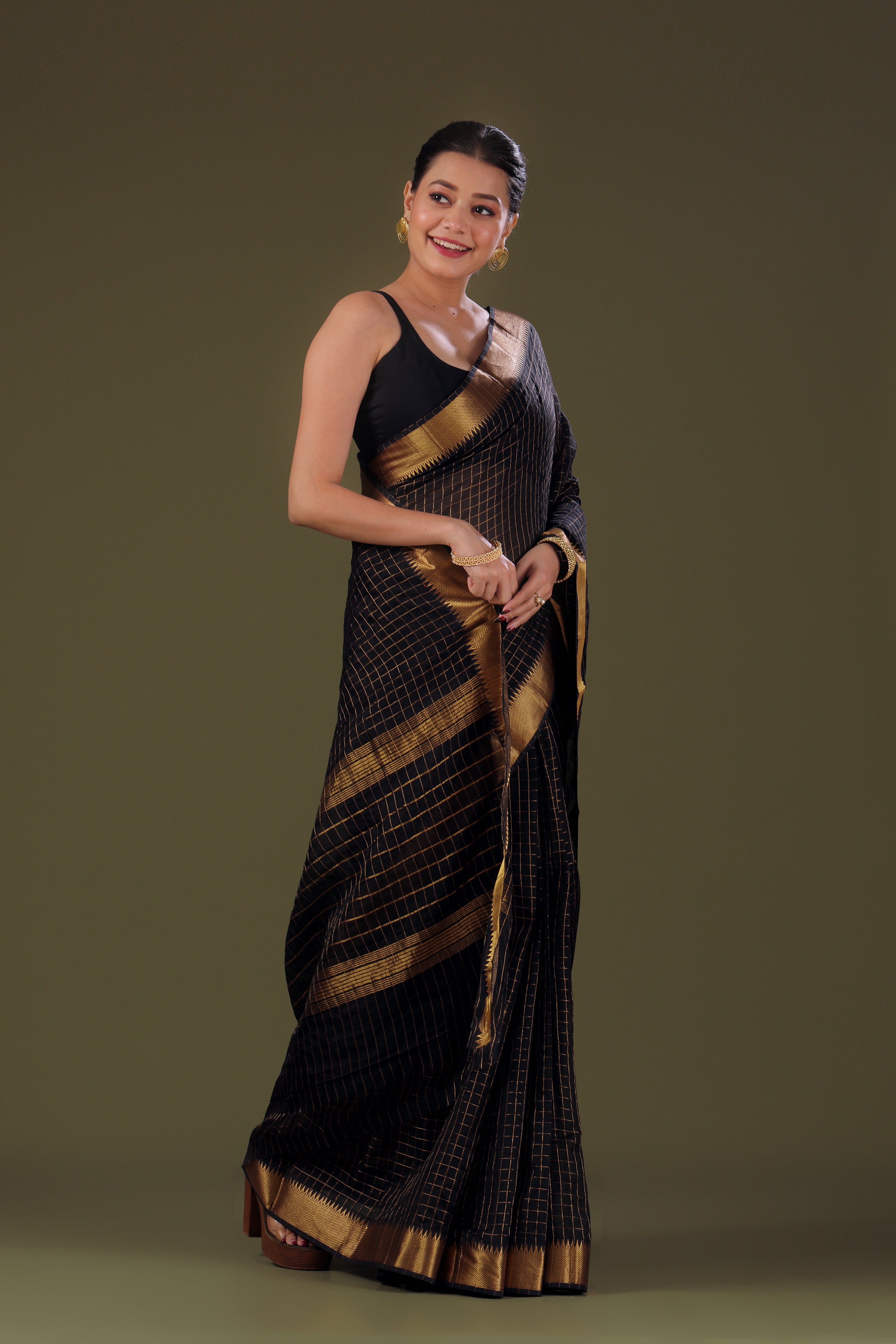 Checks Silk Mangalgiri