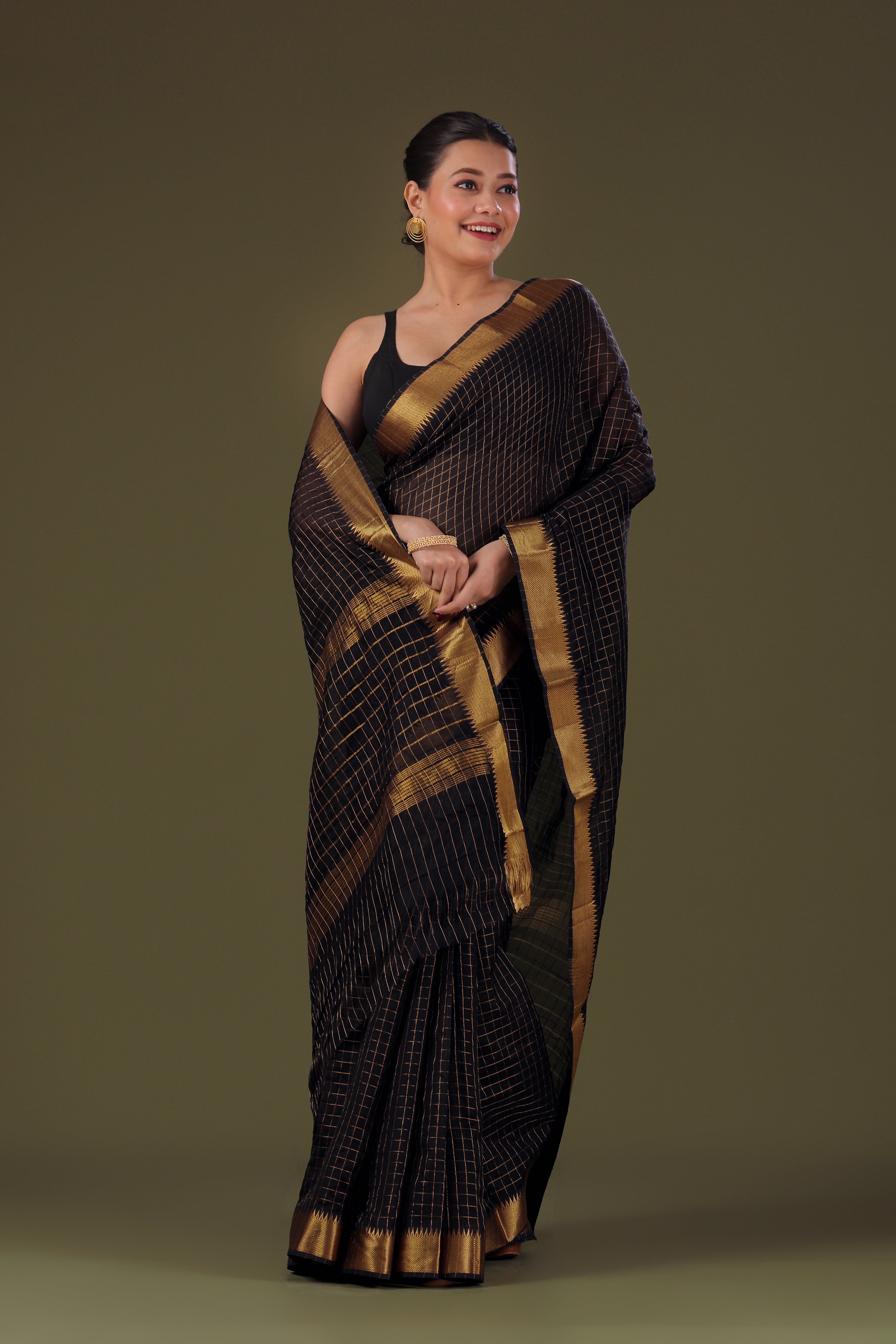 Checks Silk Mangalgiri