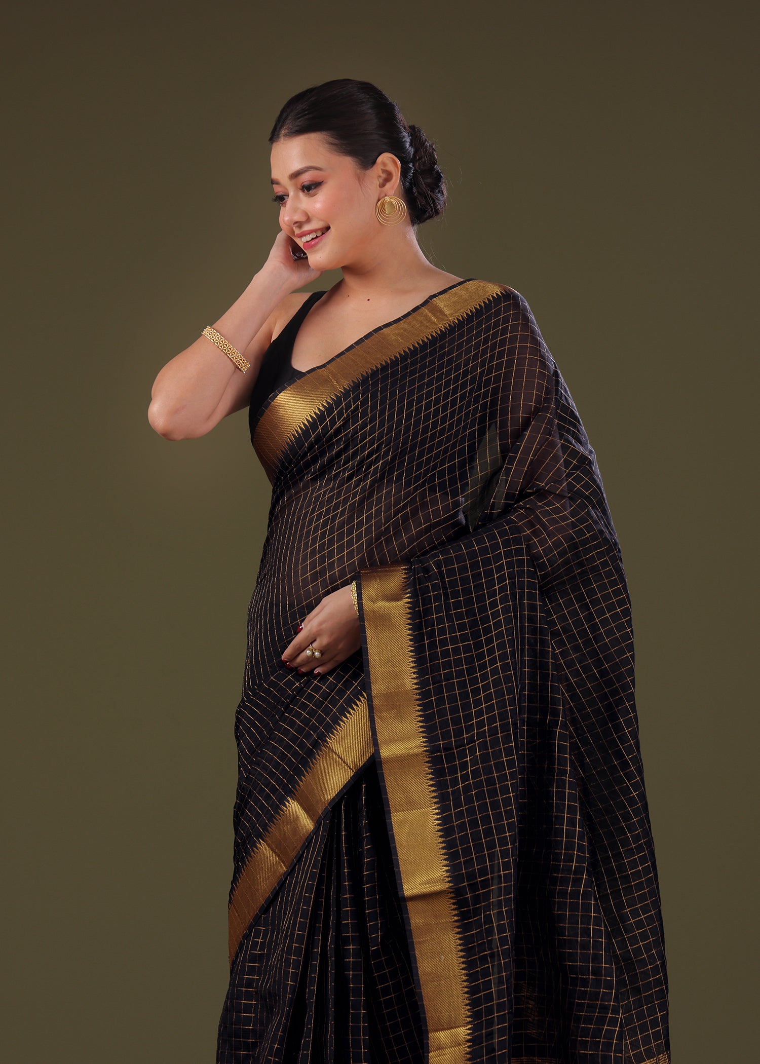 Checks Silk Mangalgiri