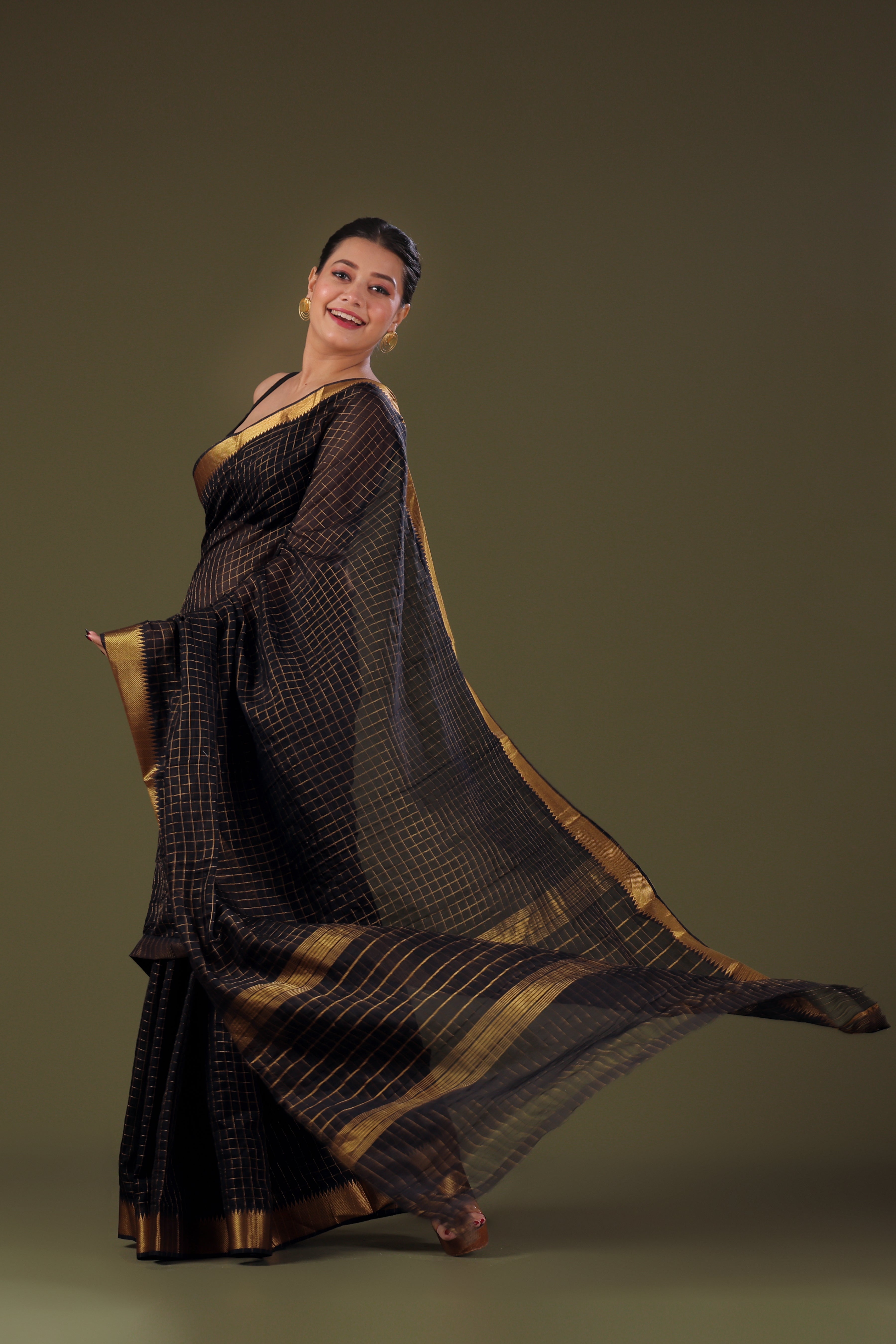 Checks Silk Mangalgiri