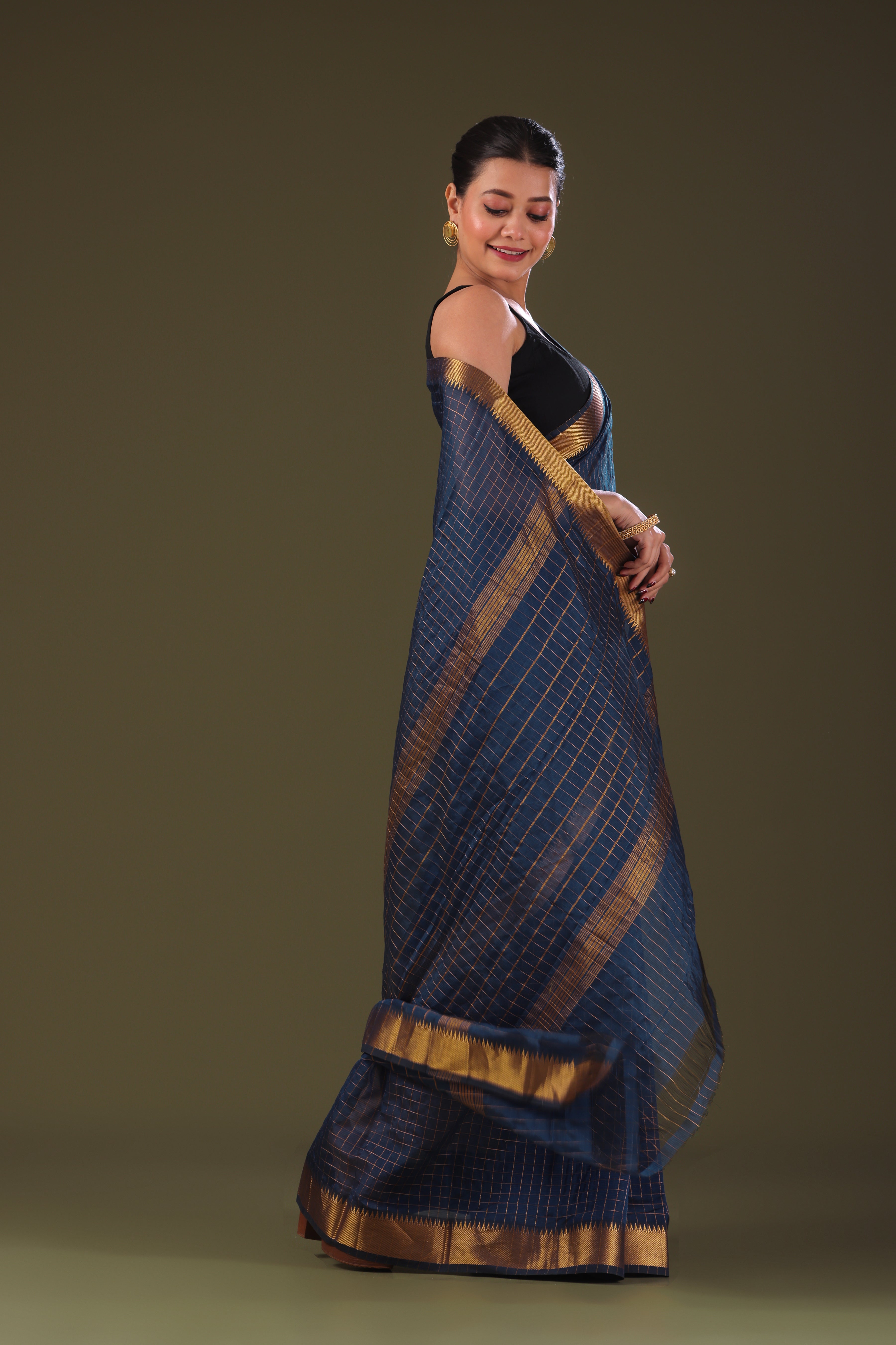 Checks Silk Mangalgiri