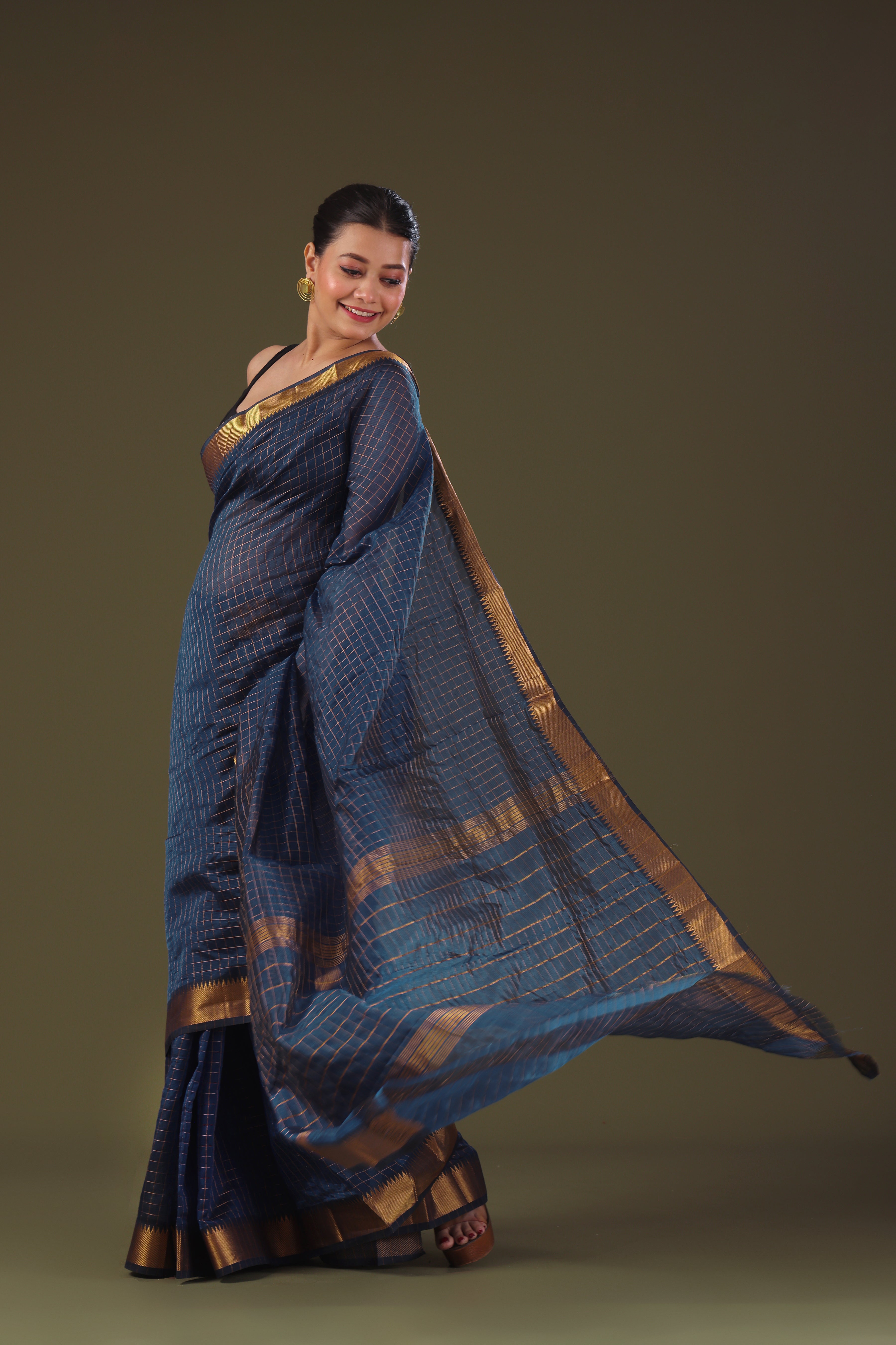 Checks Silk Mangalgiri