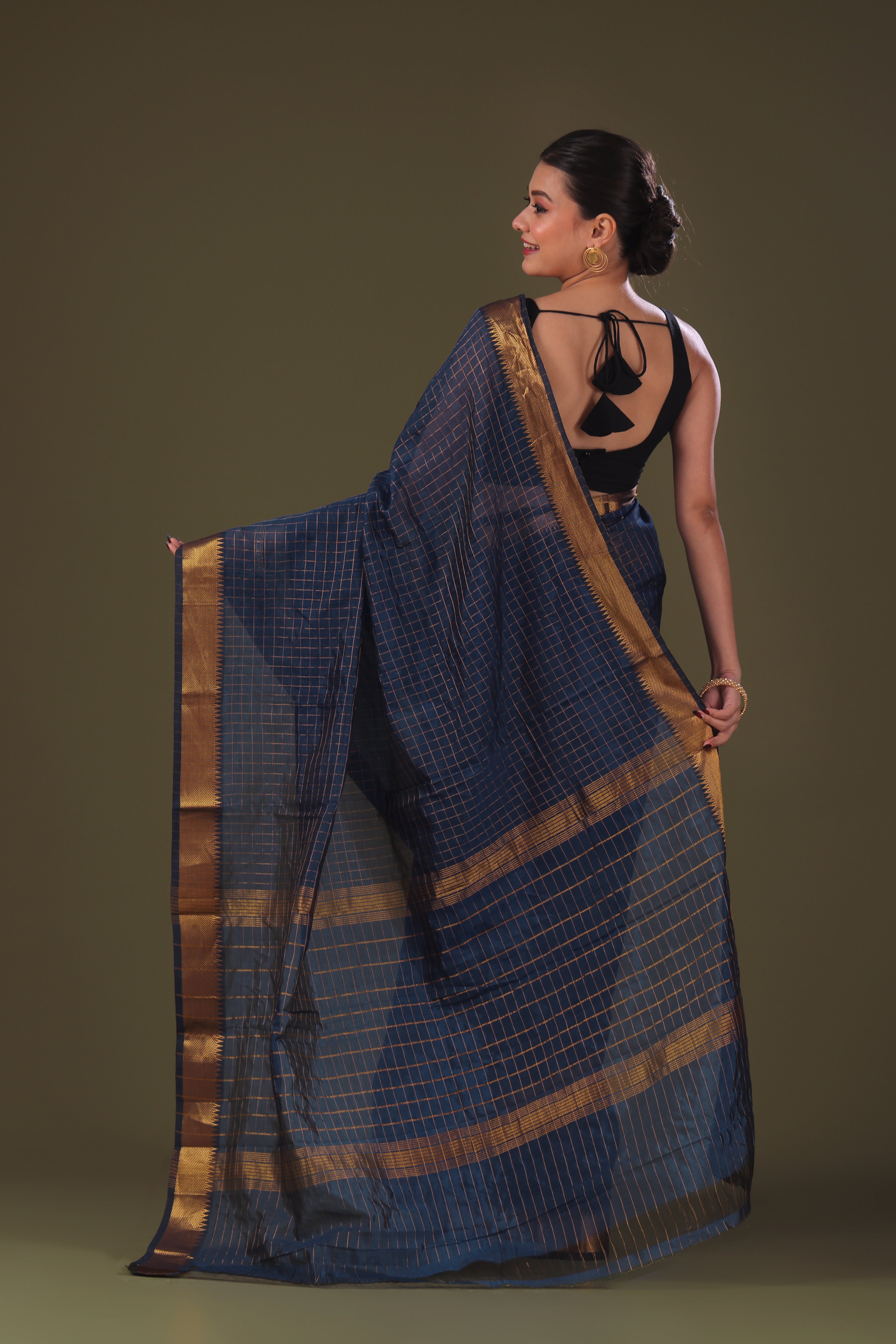 Checks Silk Mangalgiri