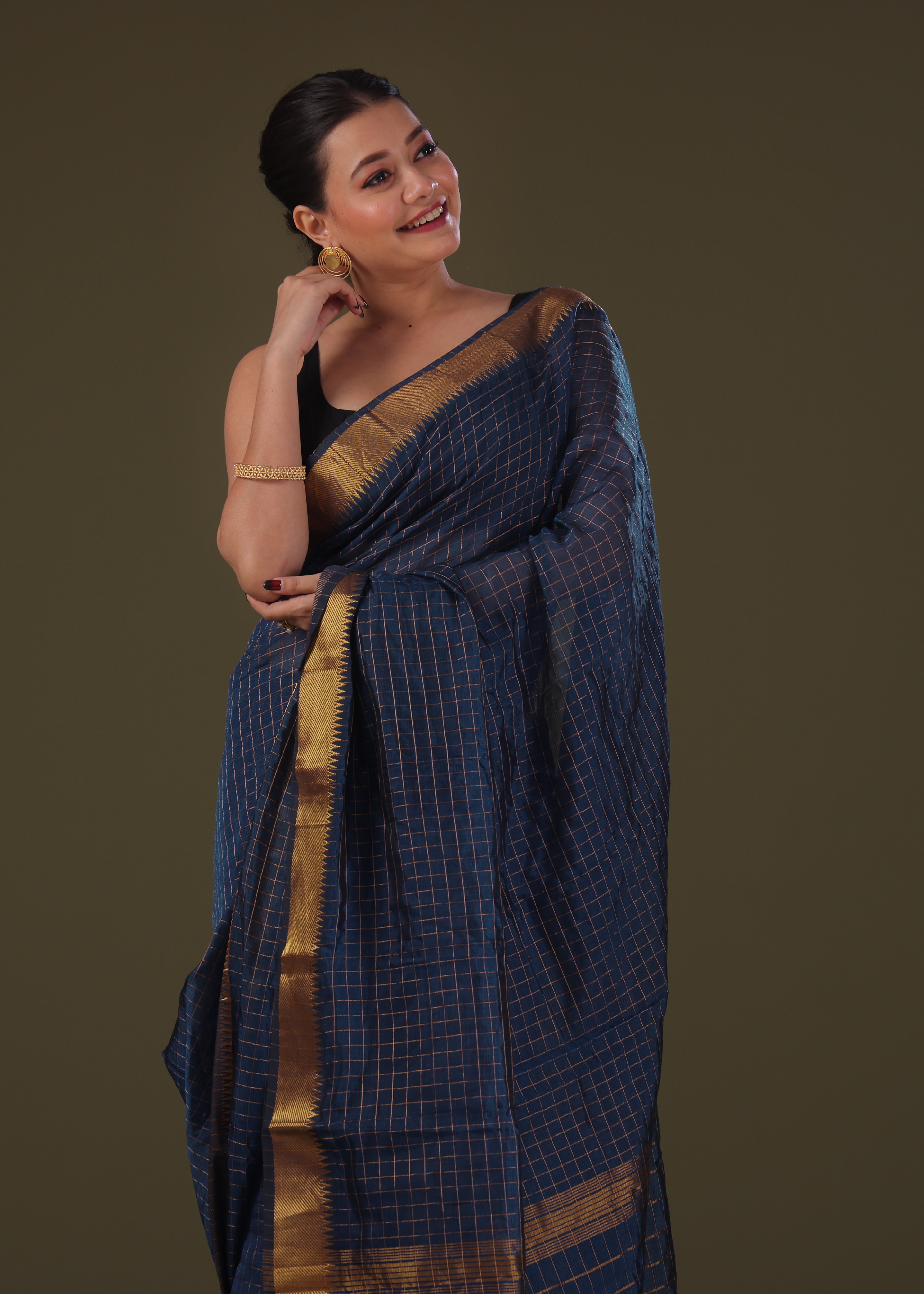 Checks Silk Mangalgiri