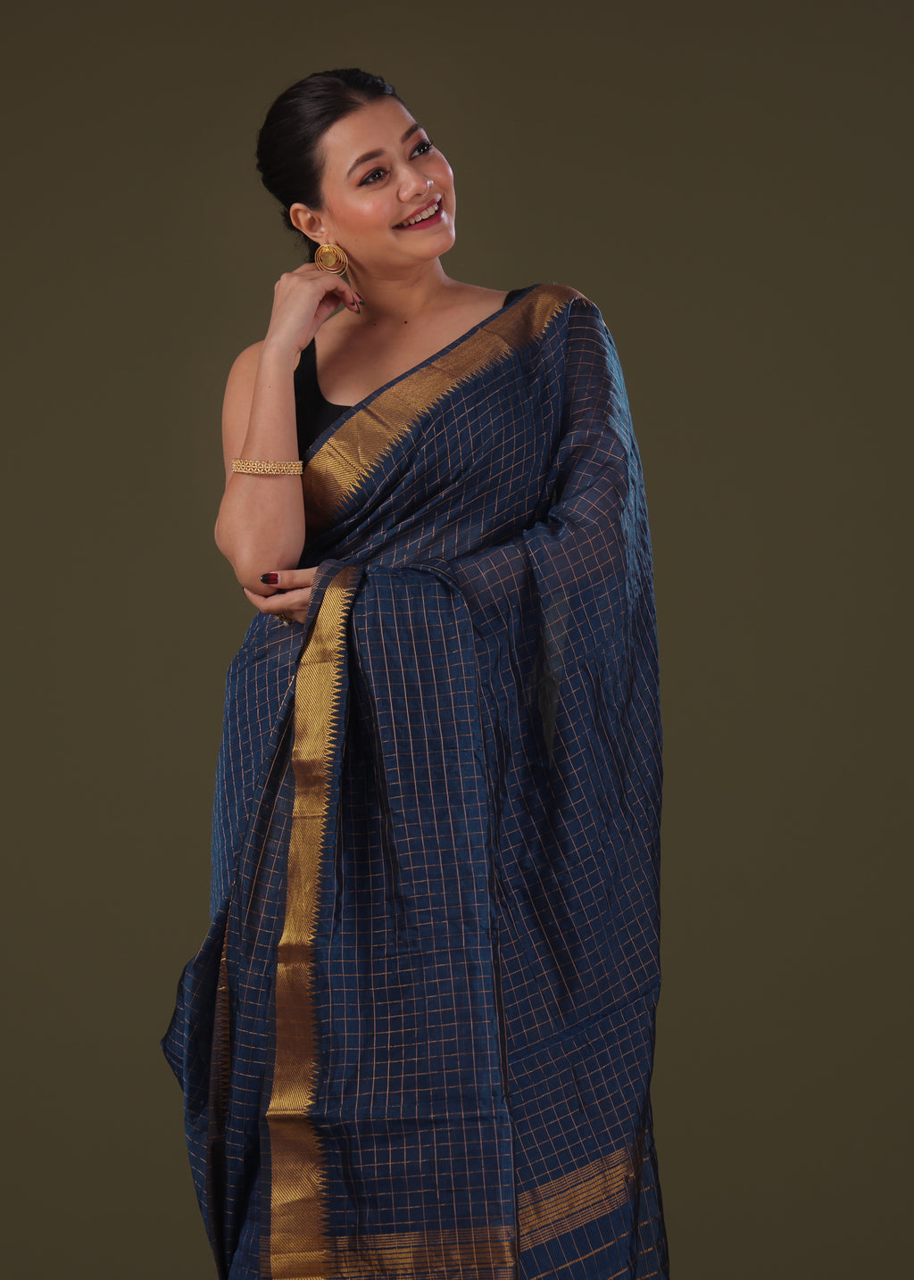 Checks Silk Mangalgiri