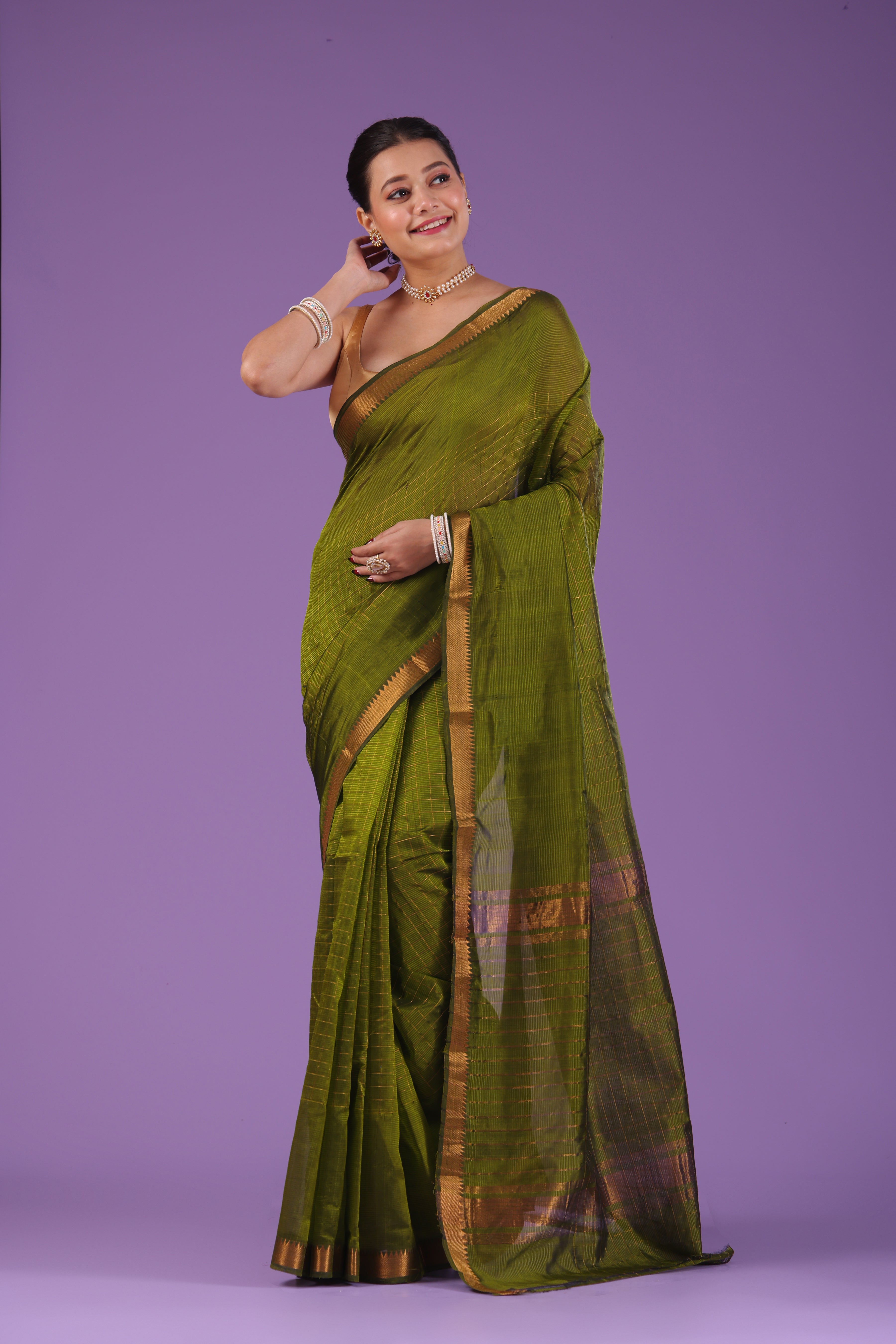 Checks Silk Mangalgiri