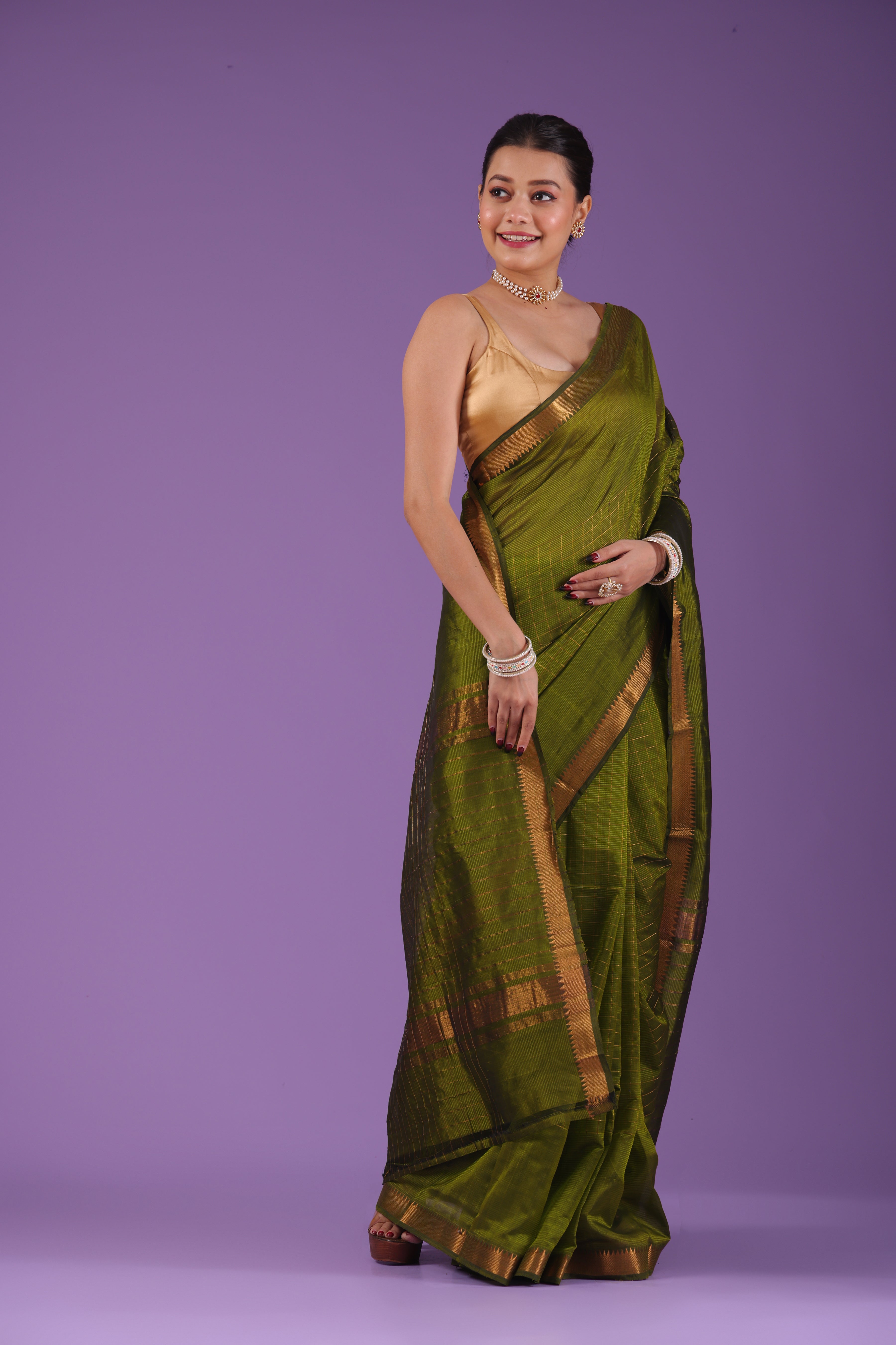 Checks Silk Mangalgiri