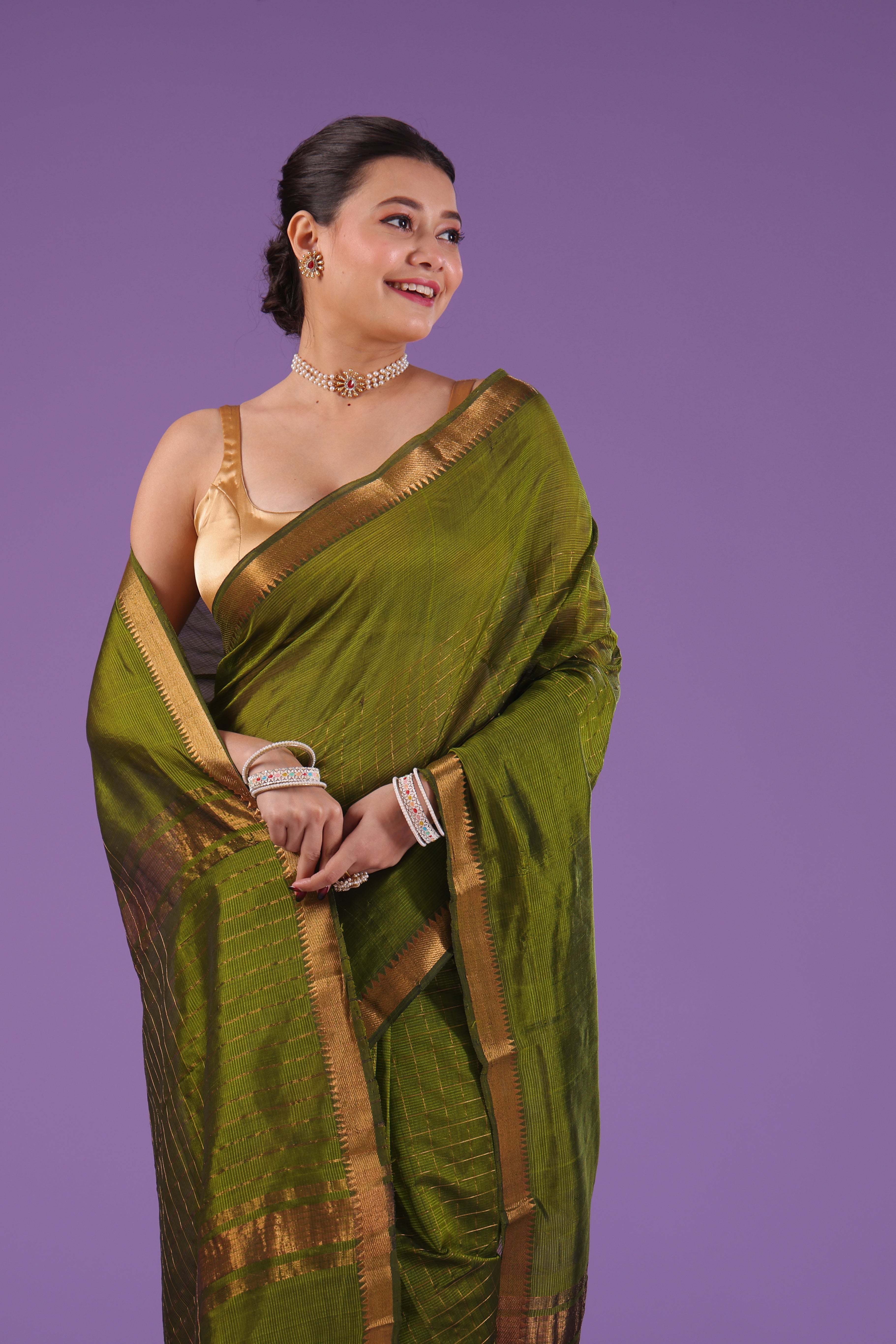 Checks Silk Mangalgiri