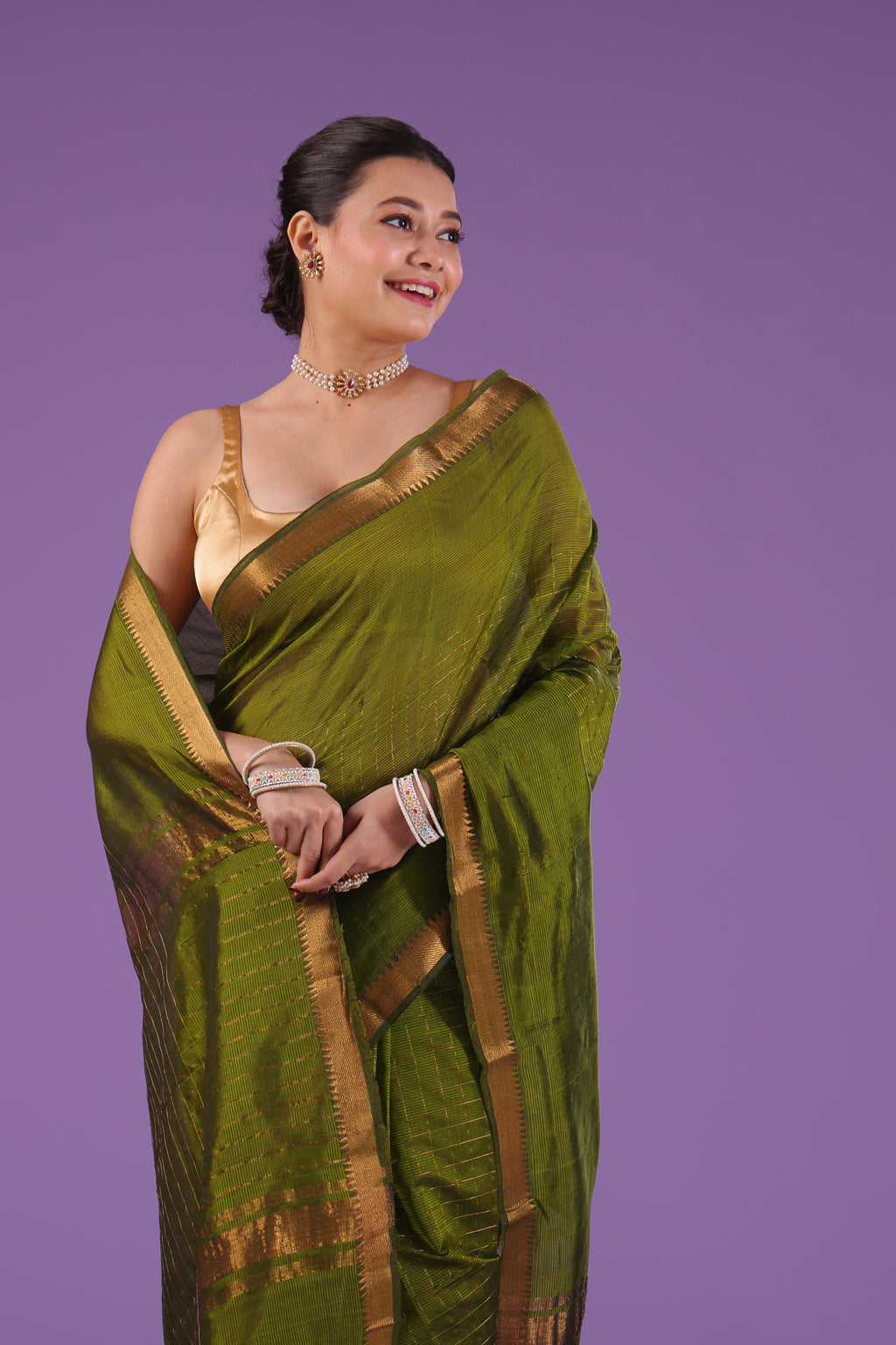 Checks Silk Mangalgiri