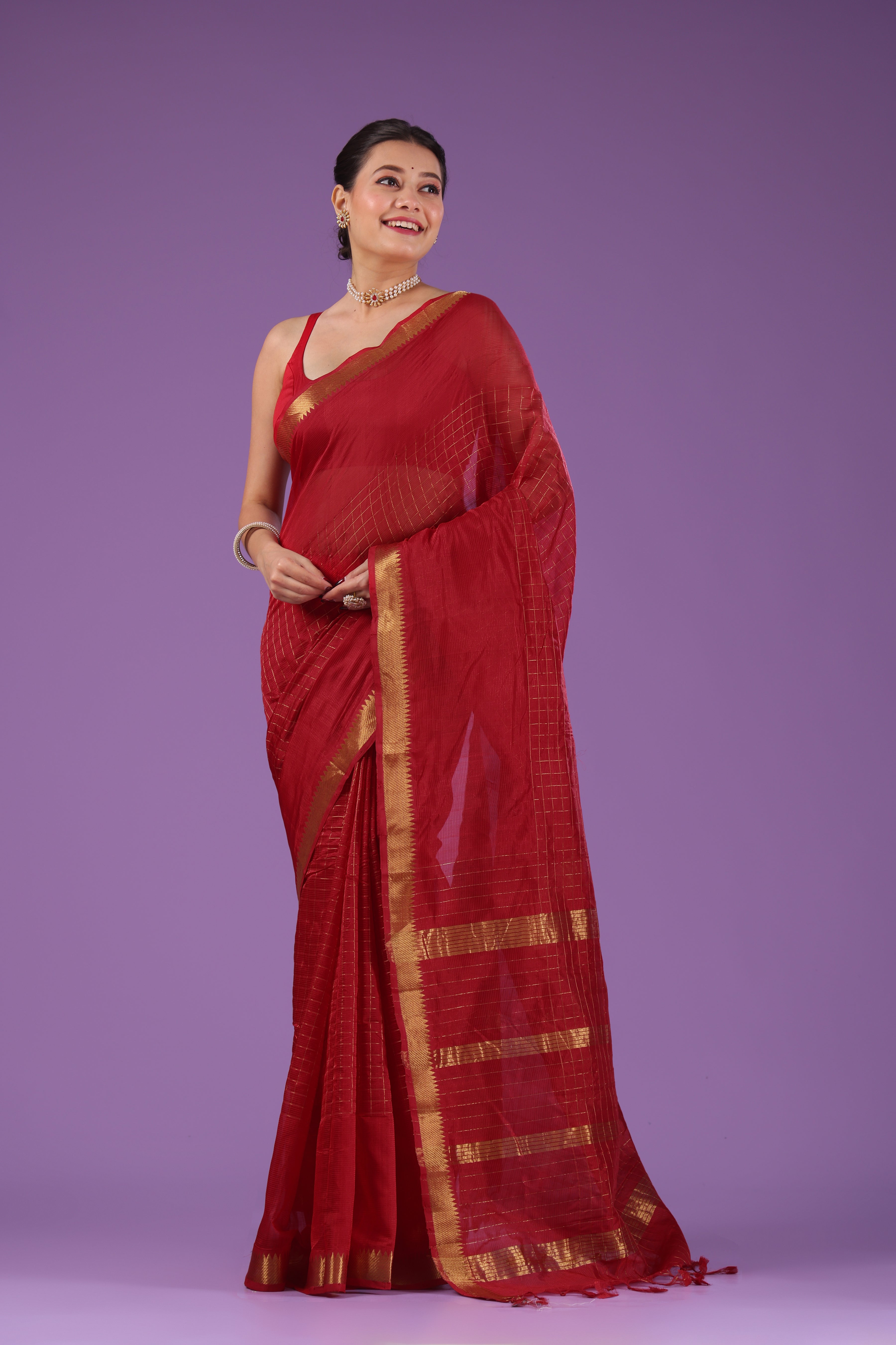 Checks Silk Mangalgiri