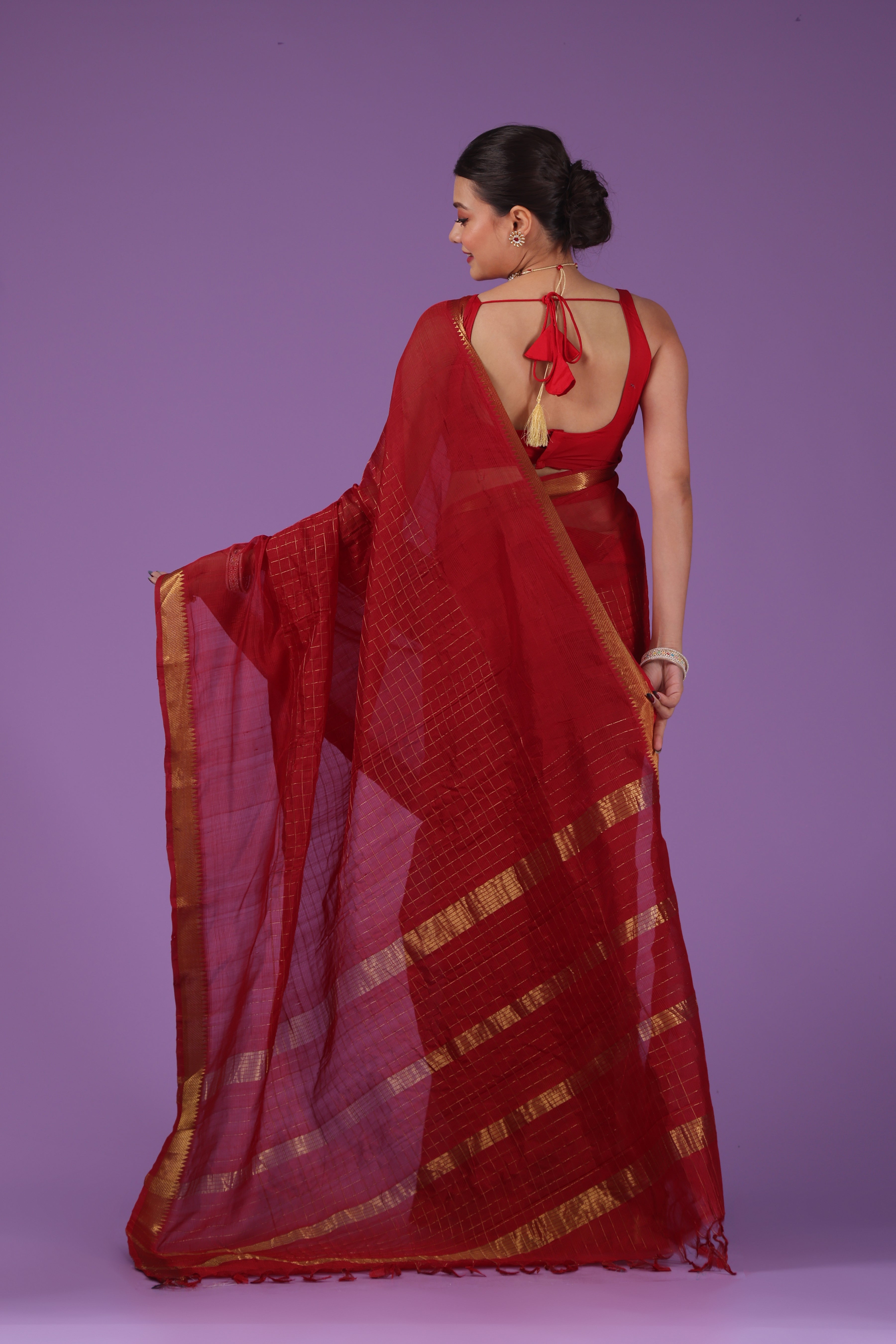 Checks Silk Mangalgiri