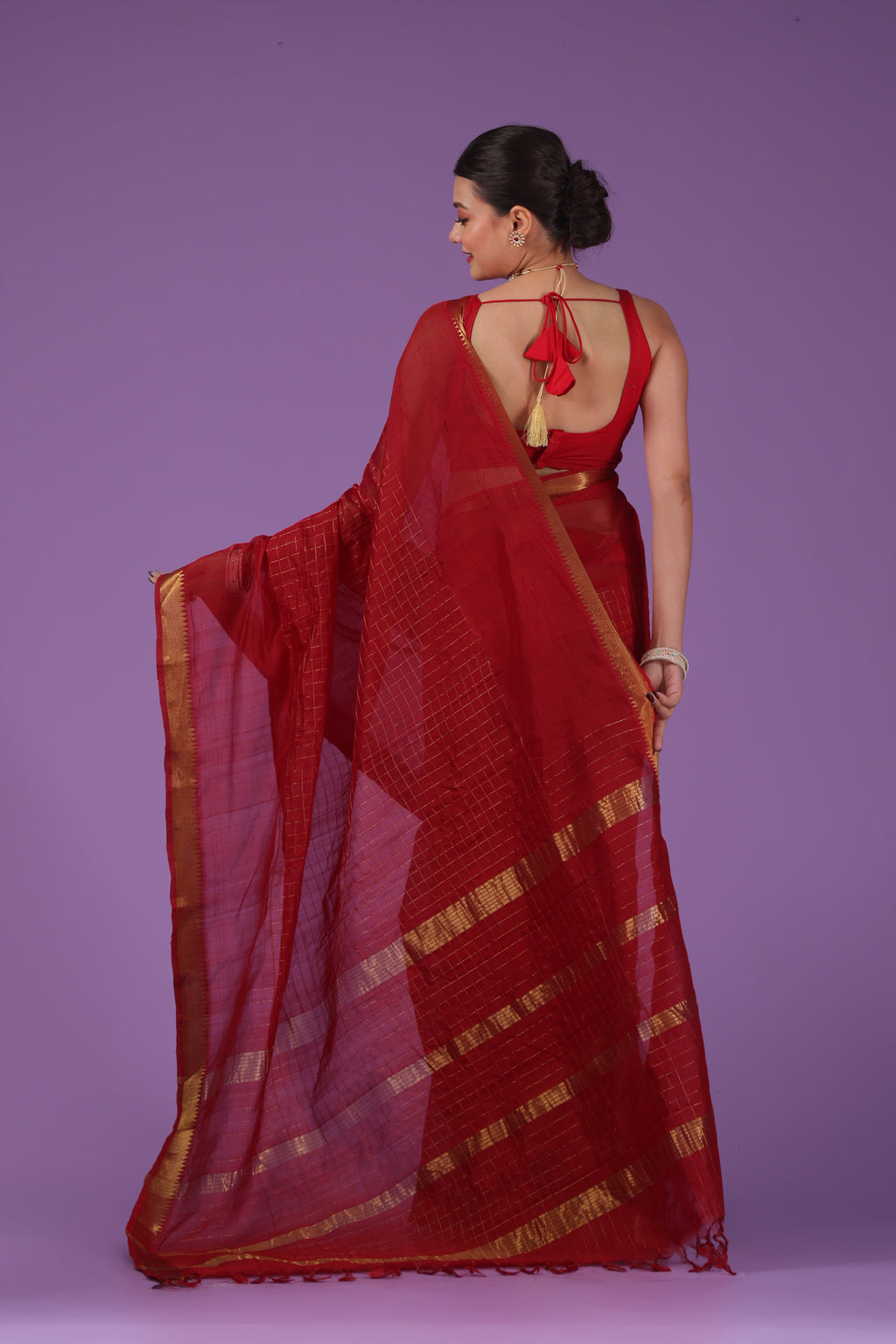 Checks Silk Mangalgiri