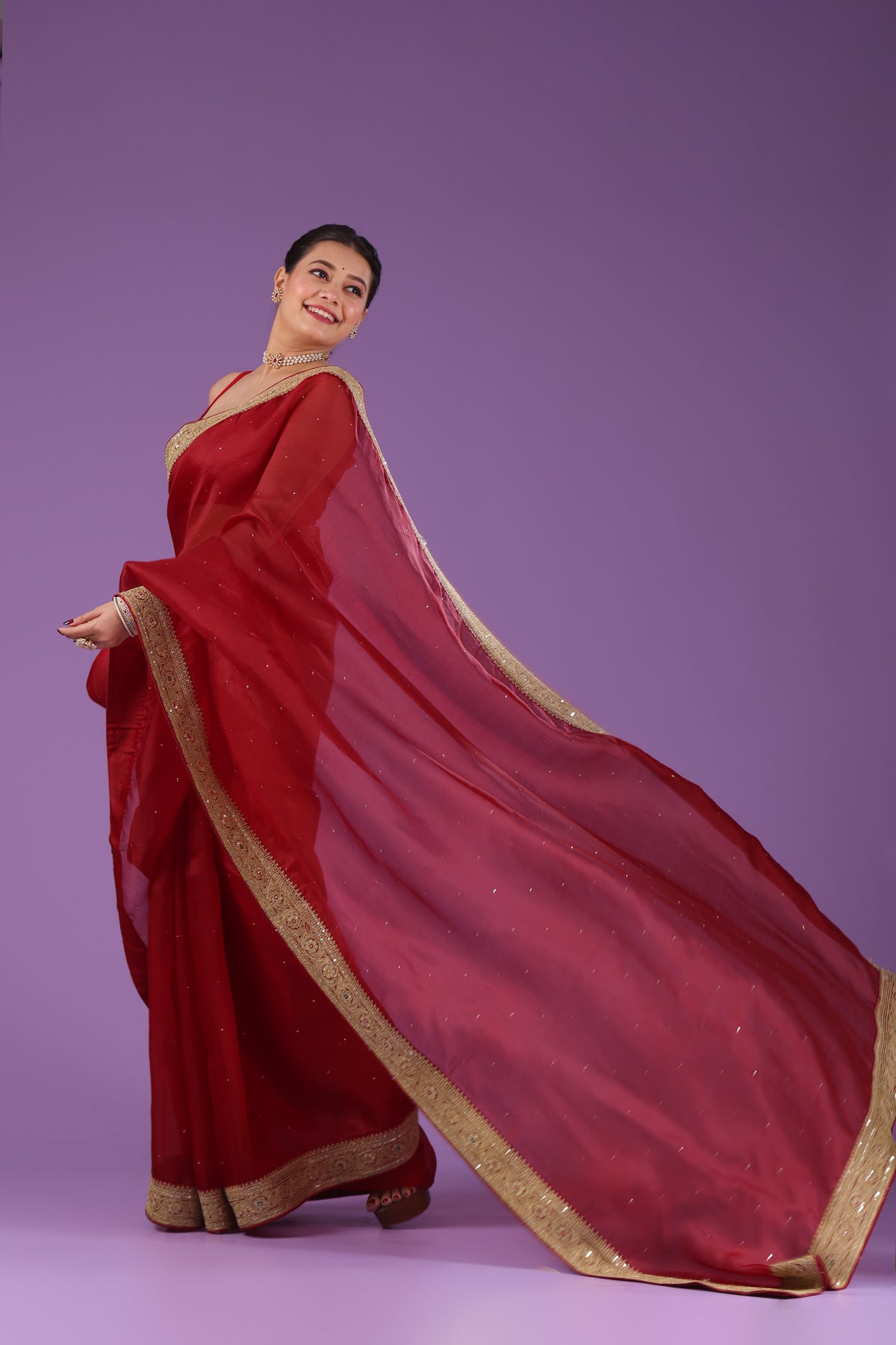 Organza Zari Border