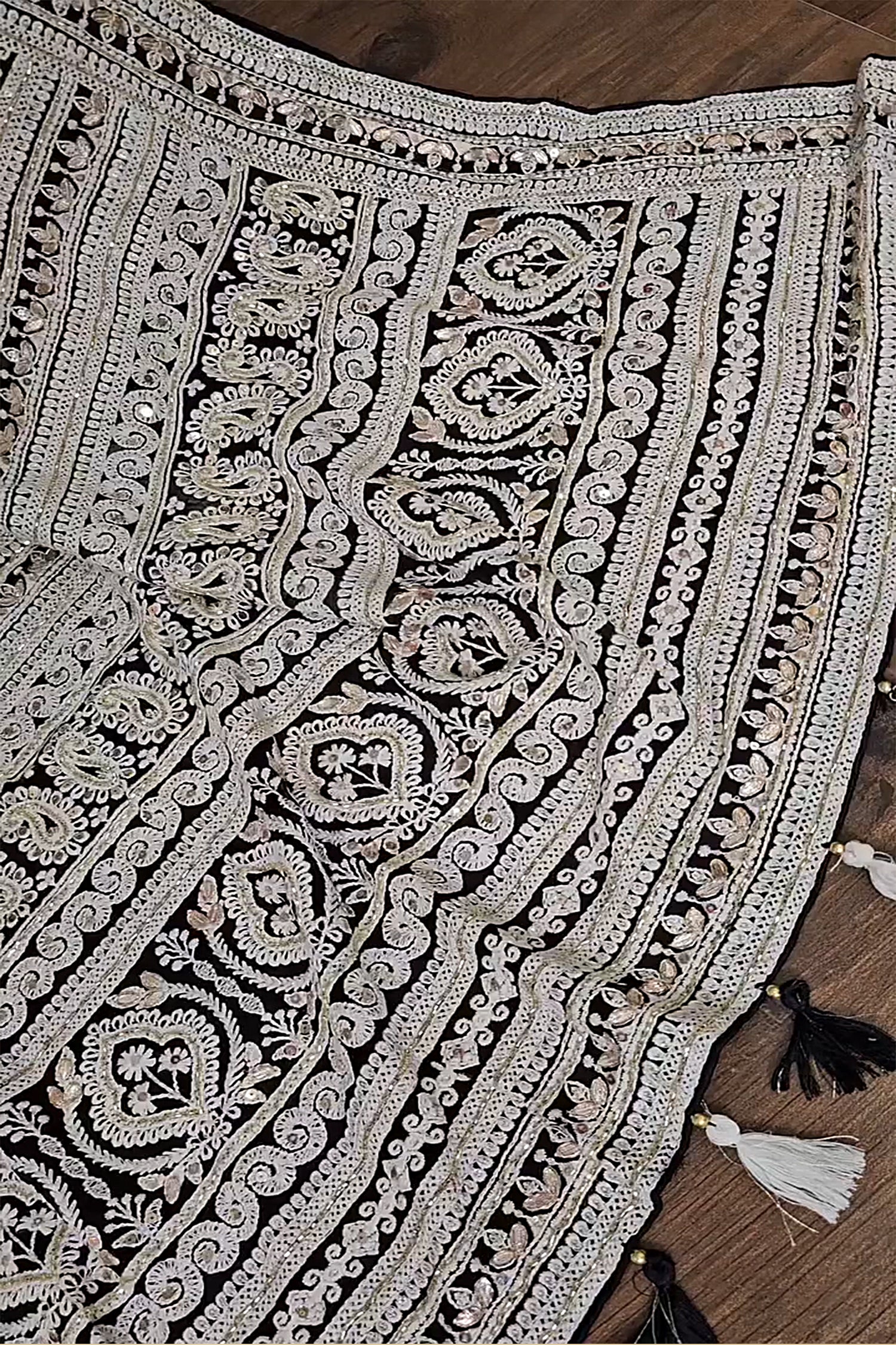 Chikankari Saree Black