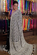 Chikankari Saree Black