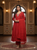 Chiffon Zardosi Work 3PC Kurti Set