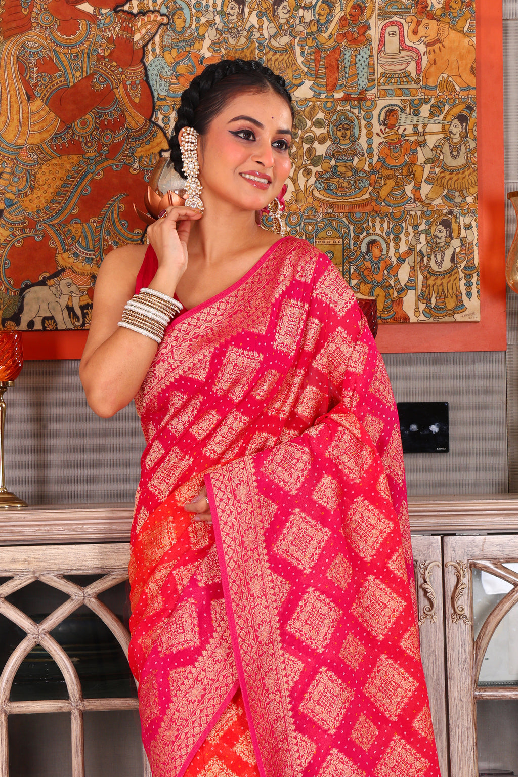Semi Bandhej Khaddi