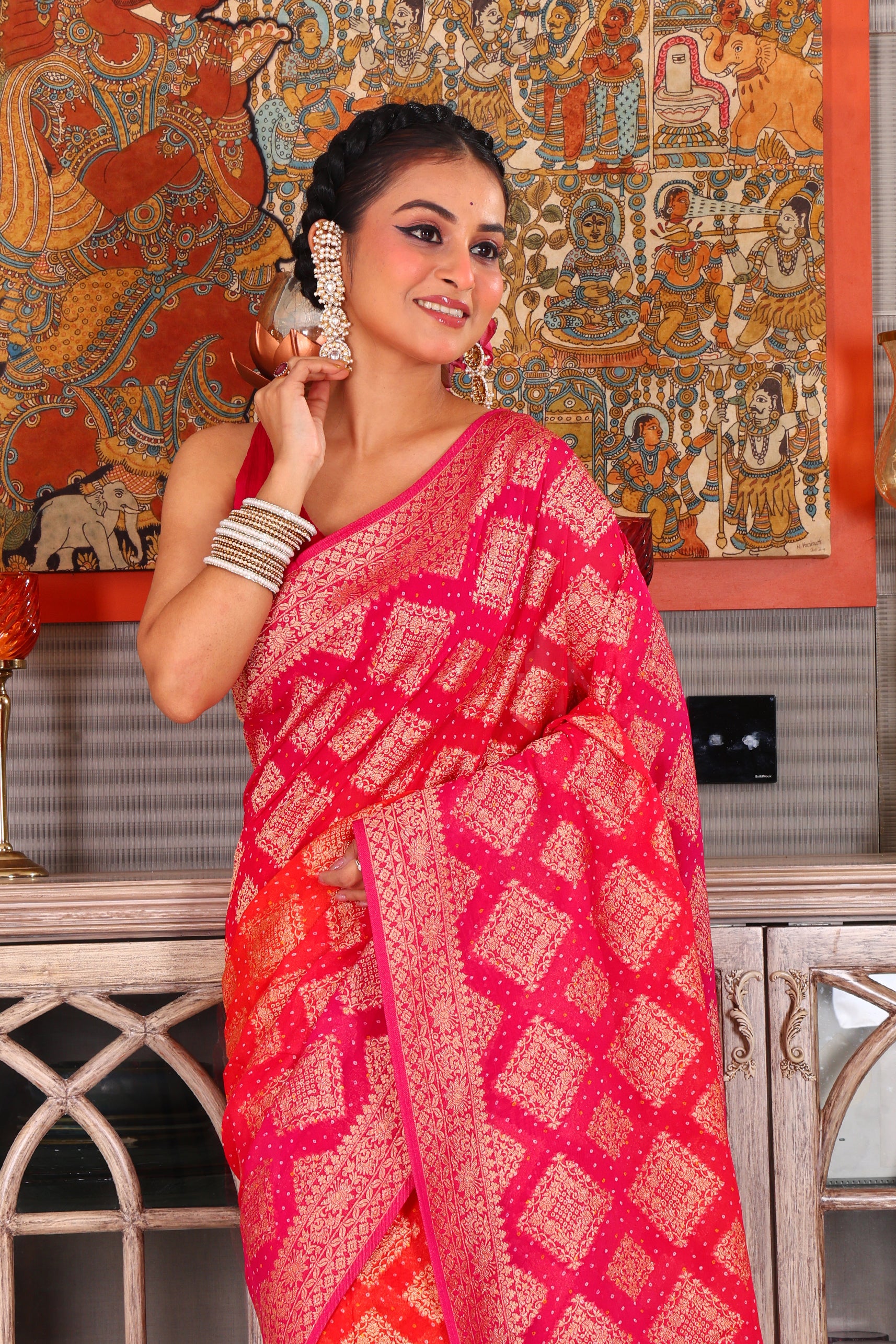 Semi Bandhej Khaddi