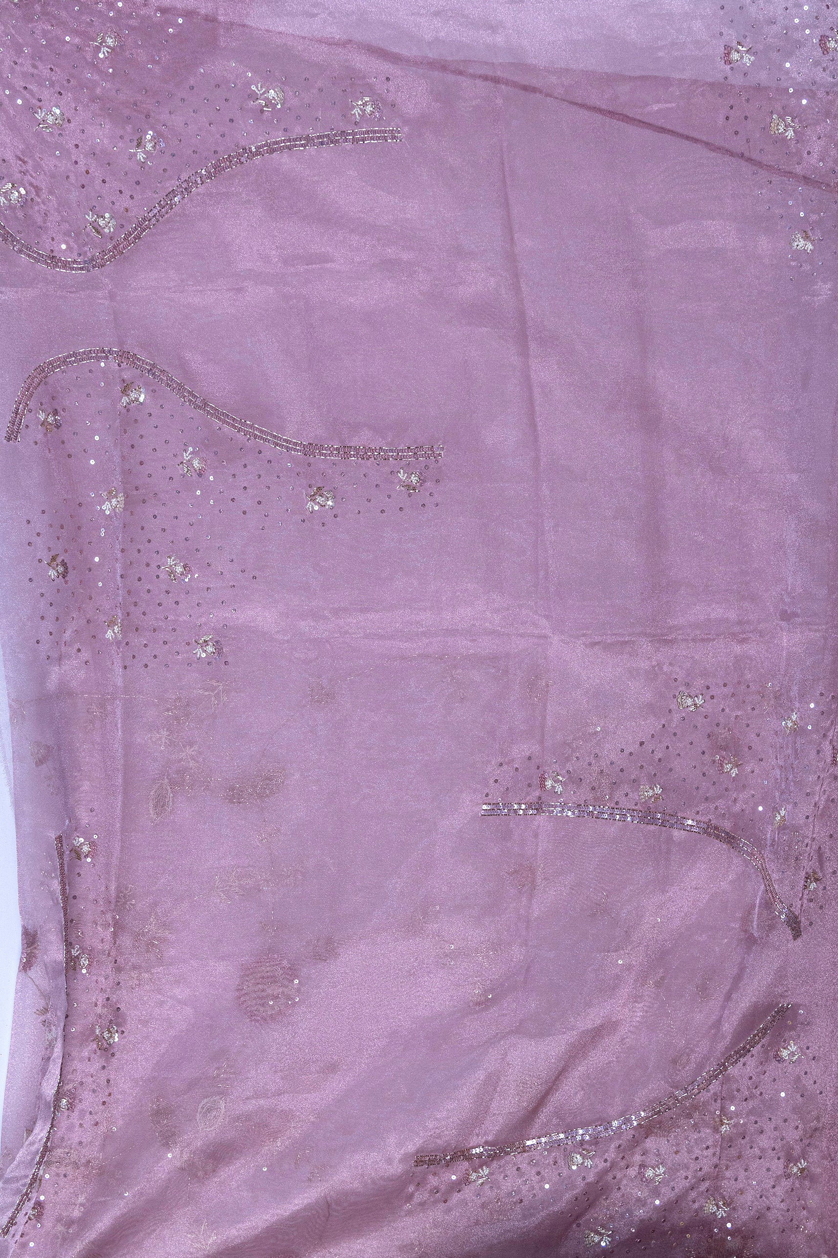 Chiffon Satin With Blouse Piece