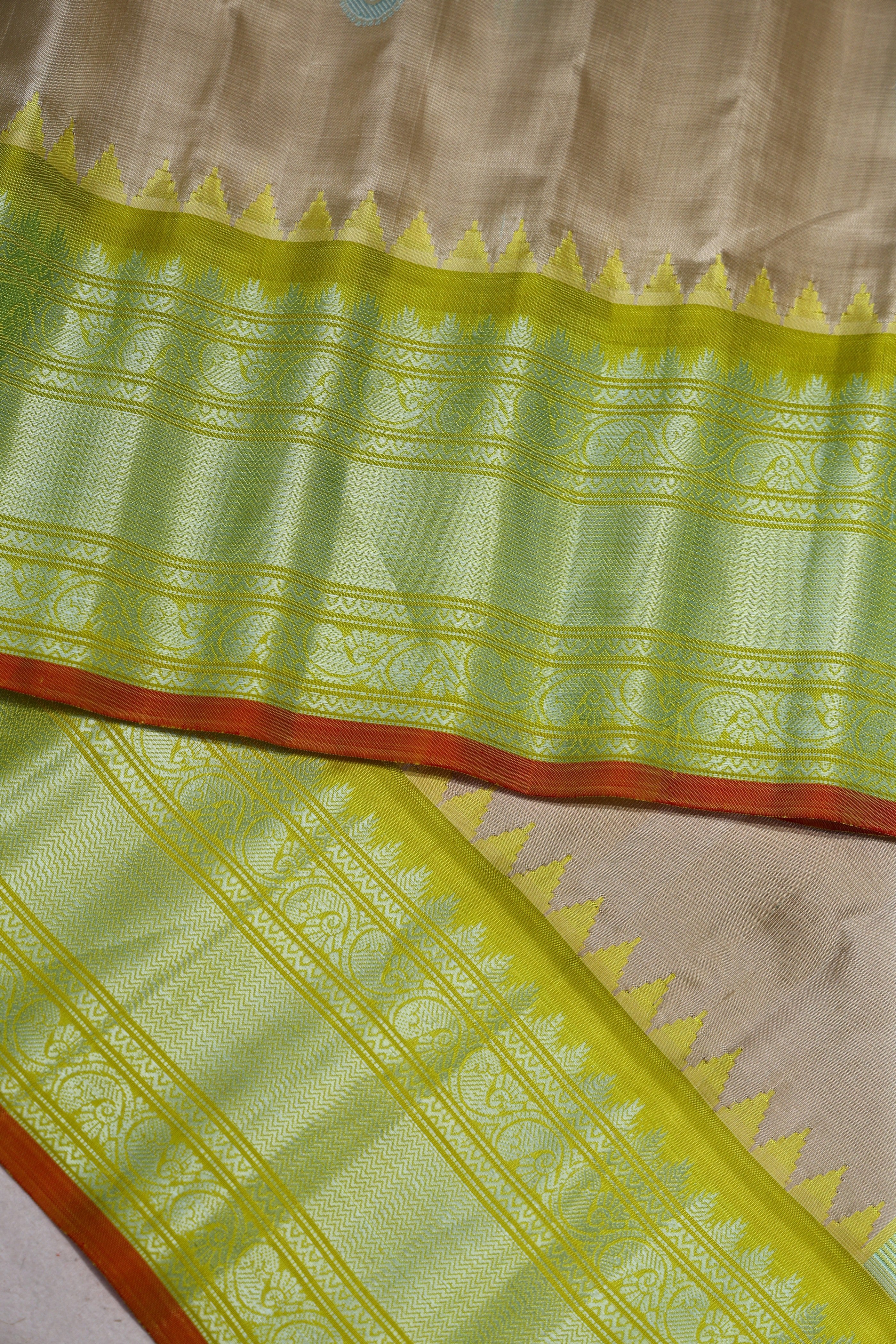 Silk Gadwal Zero Zari