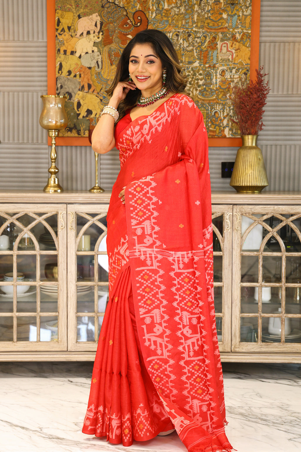 Tussar Jamdani