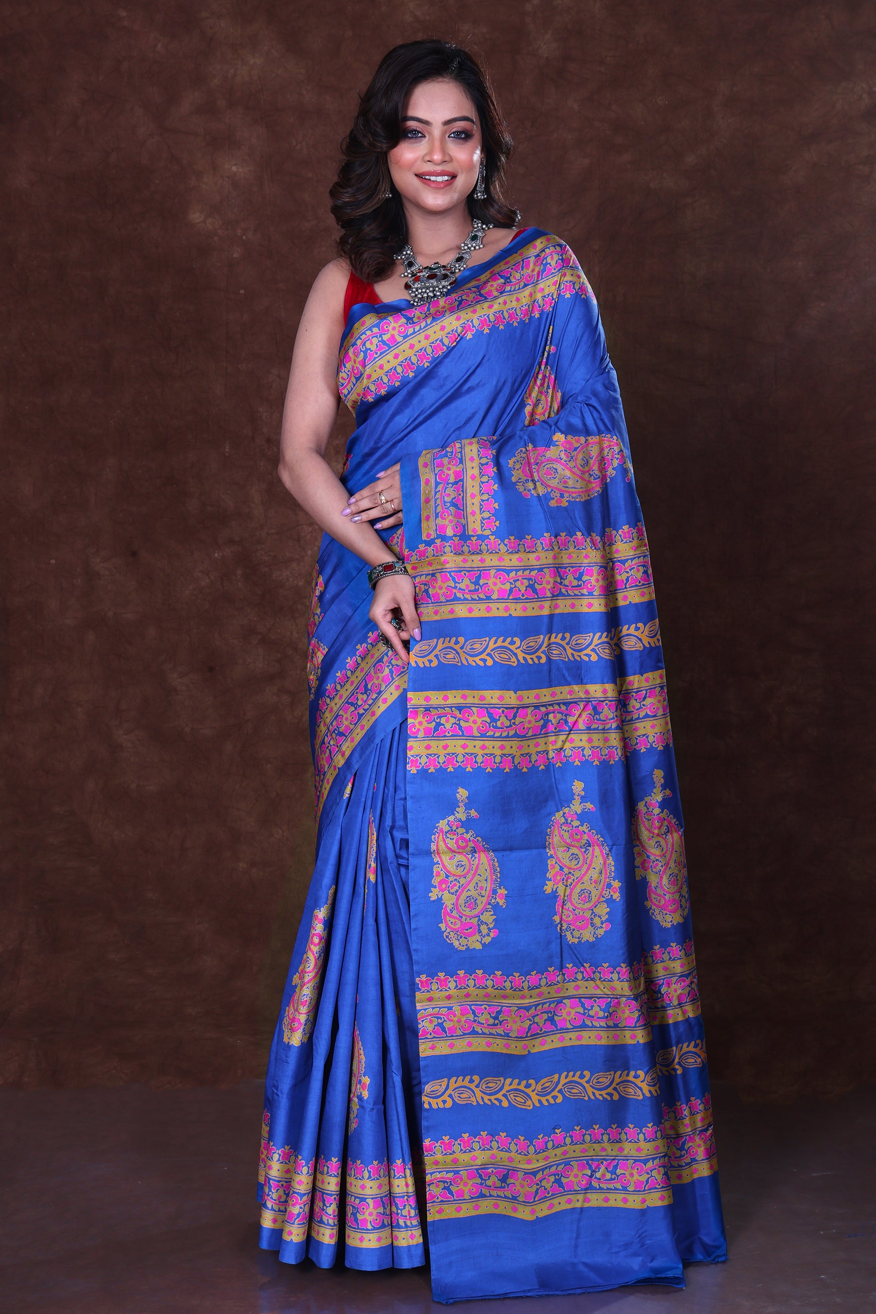 Katan Silk Block Print