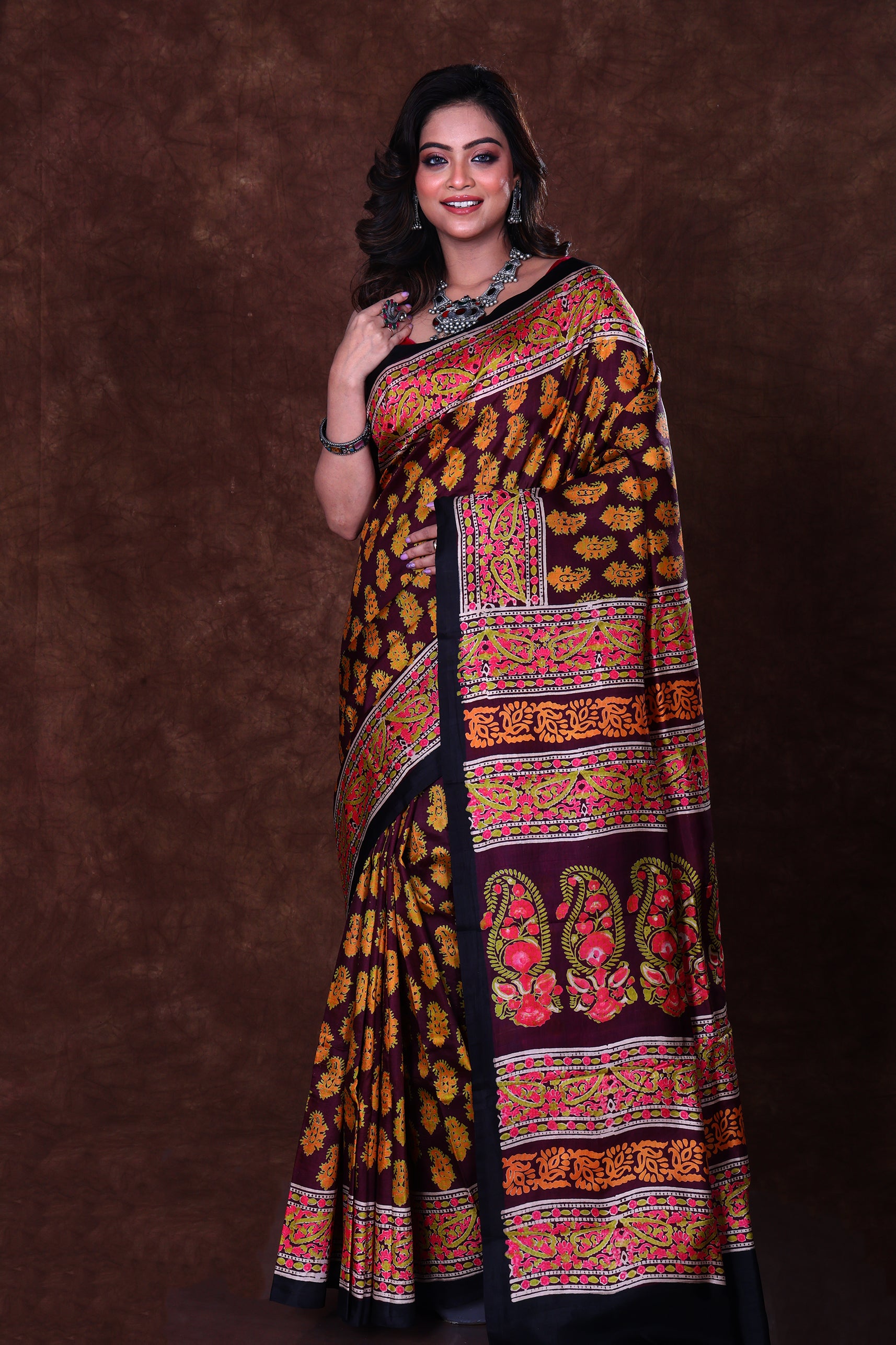 Katan Silk Block Print