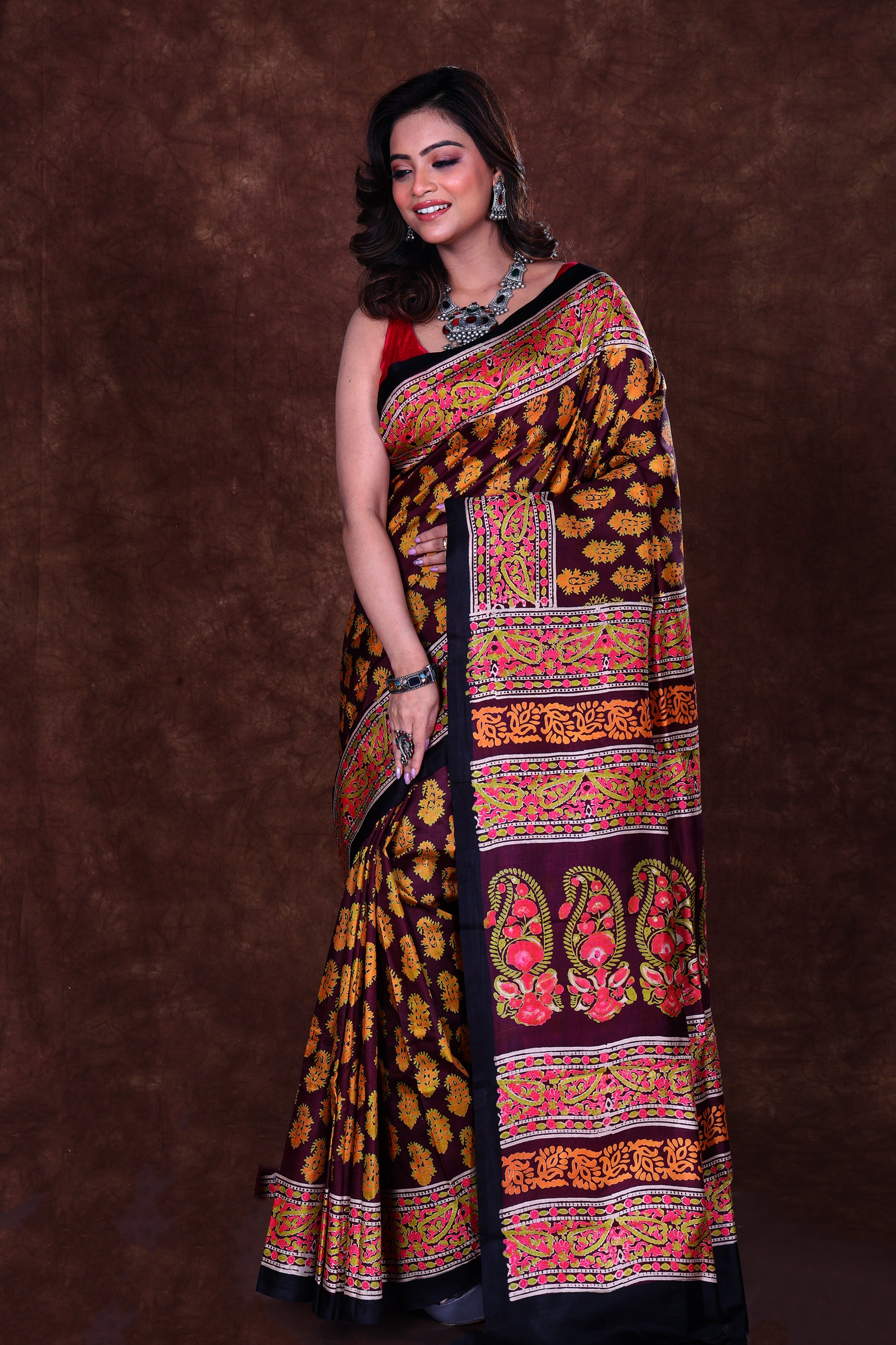 Katan Silk Block Print