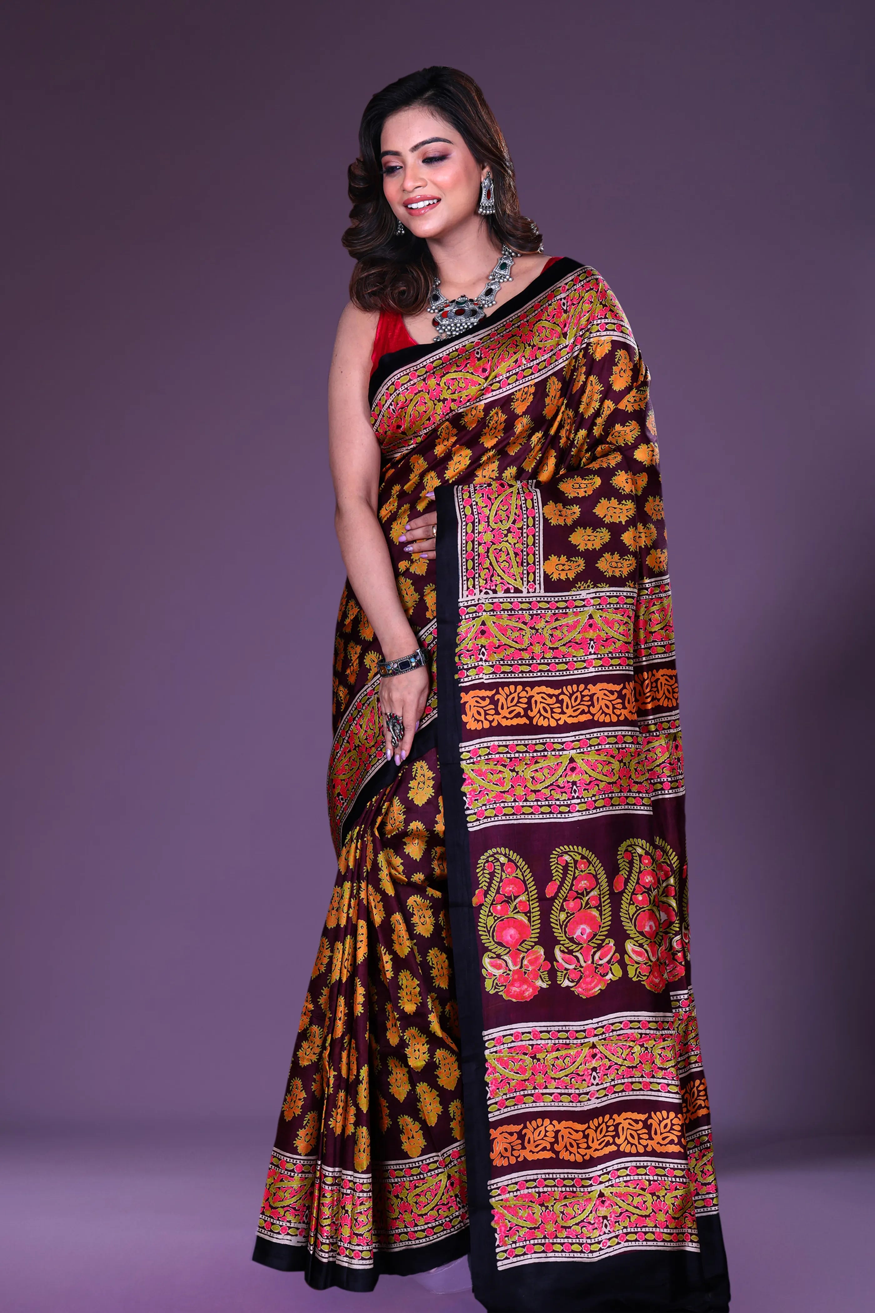 Katan Silk Block Print