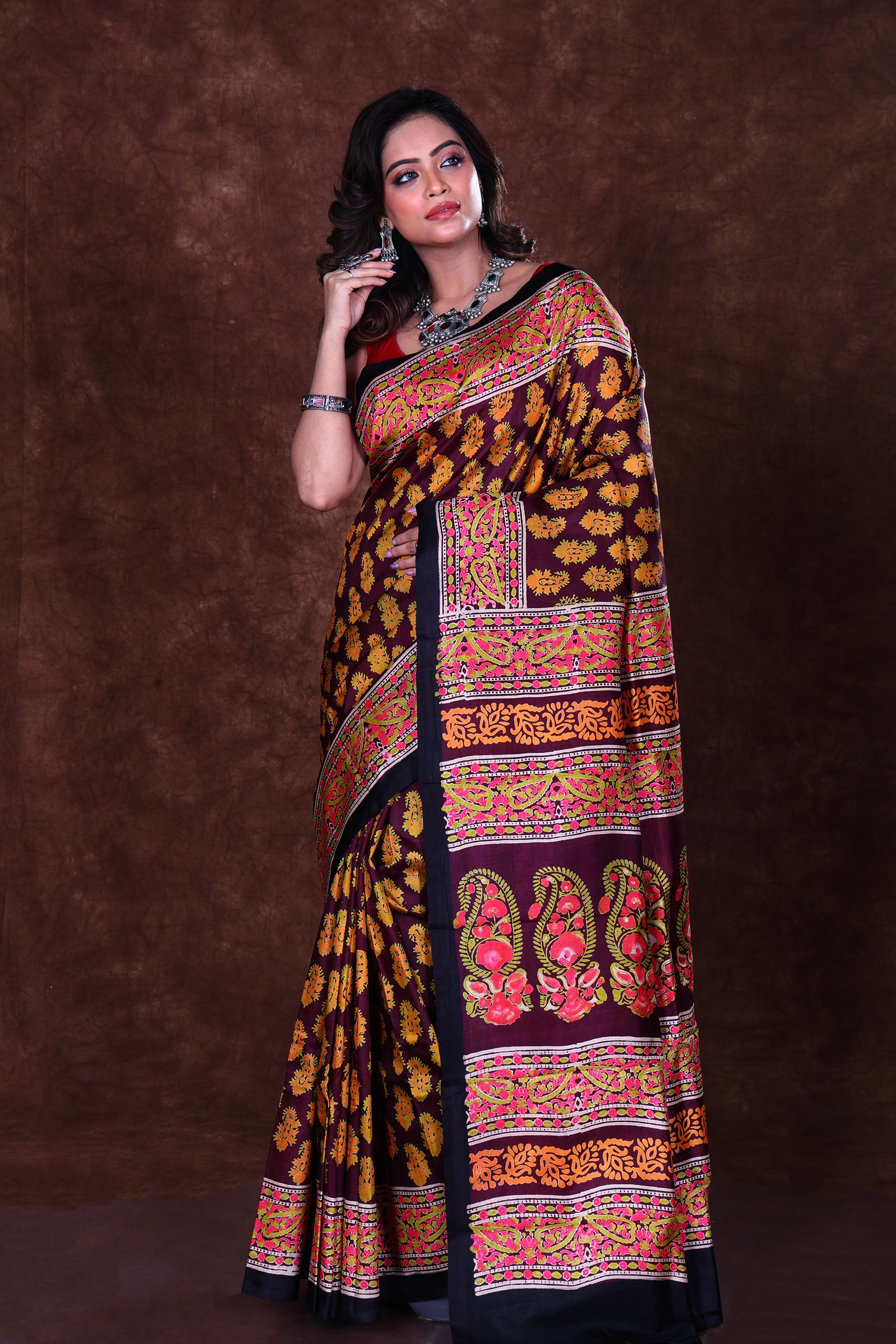 Katan Silk Block Print