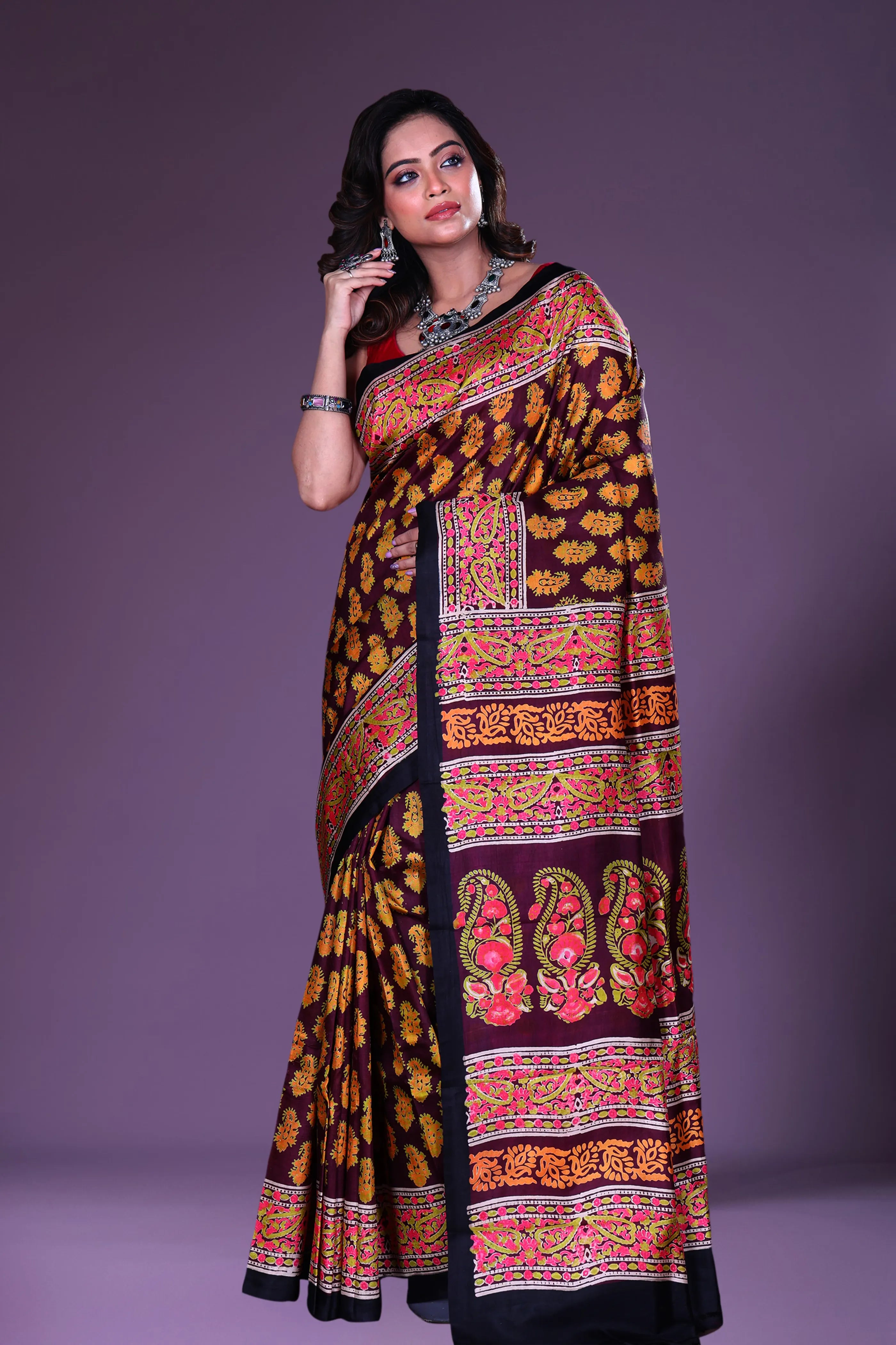 Katan Silk Block Print