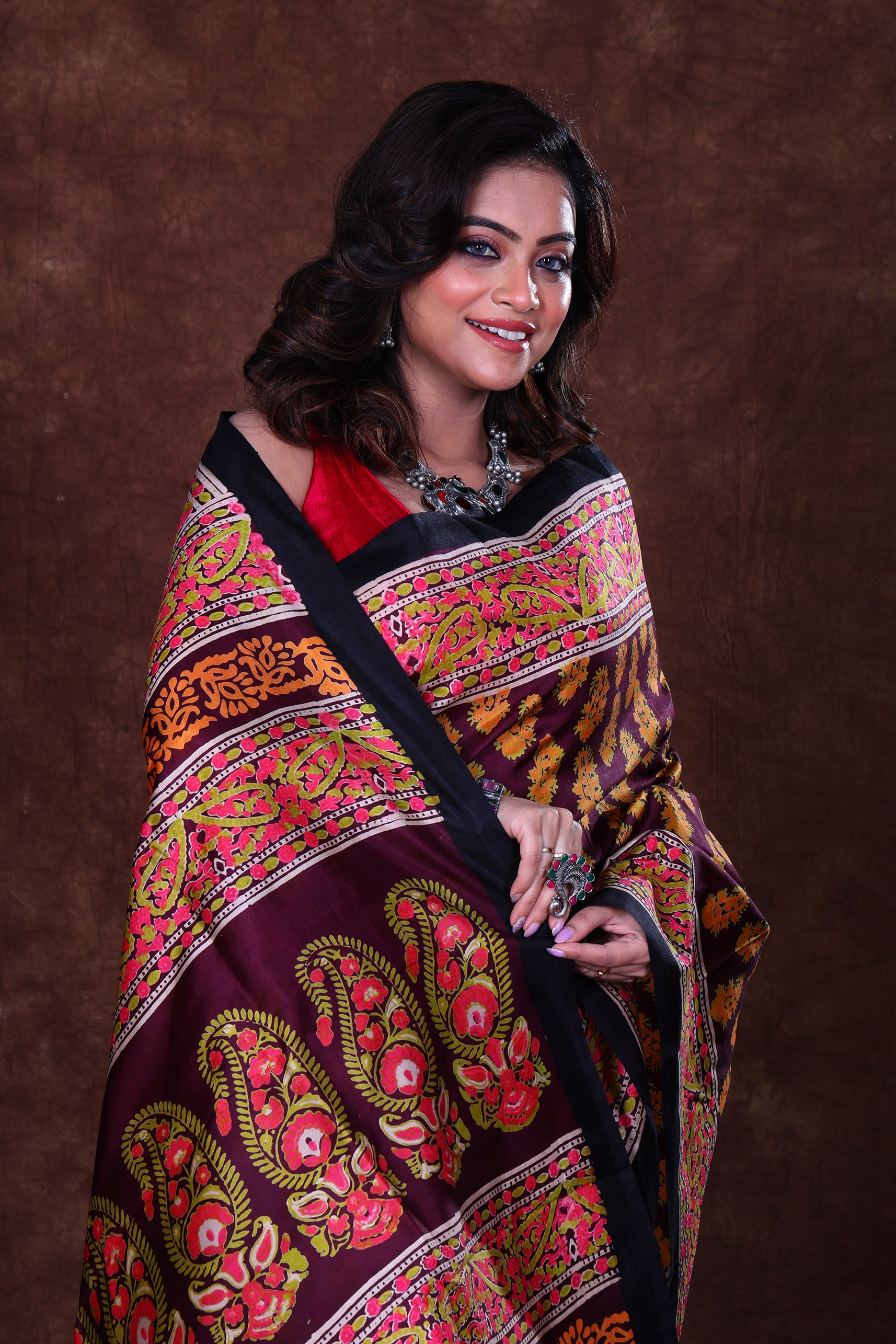 Katan Silk Block Print