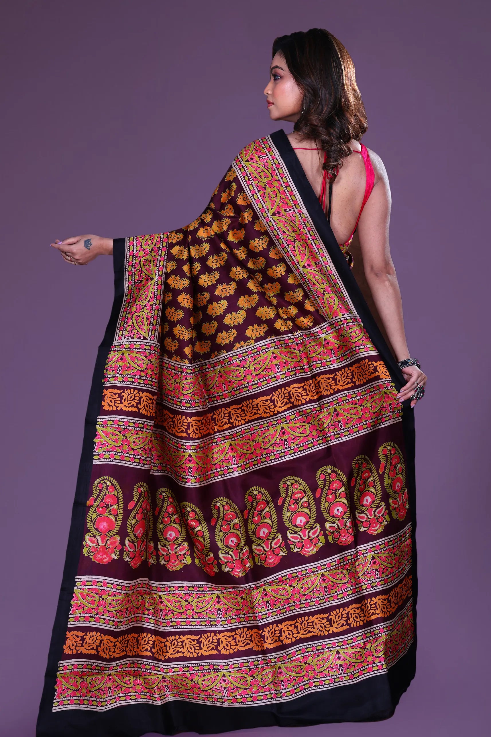 Katan Silk Block Print