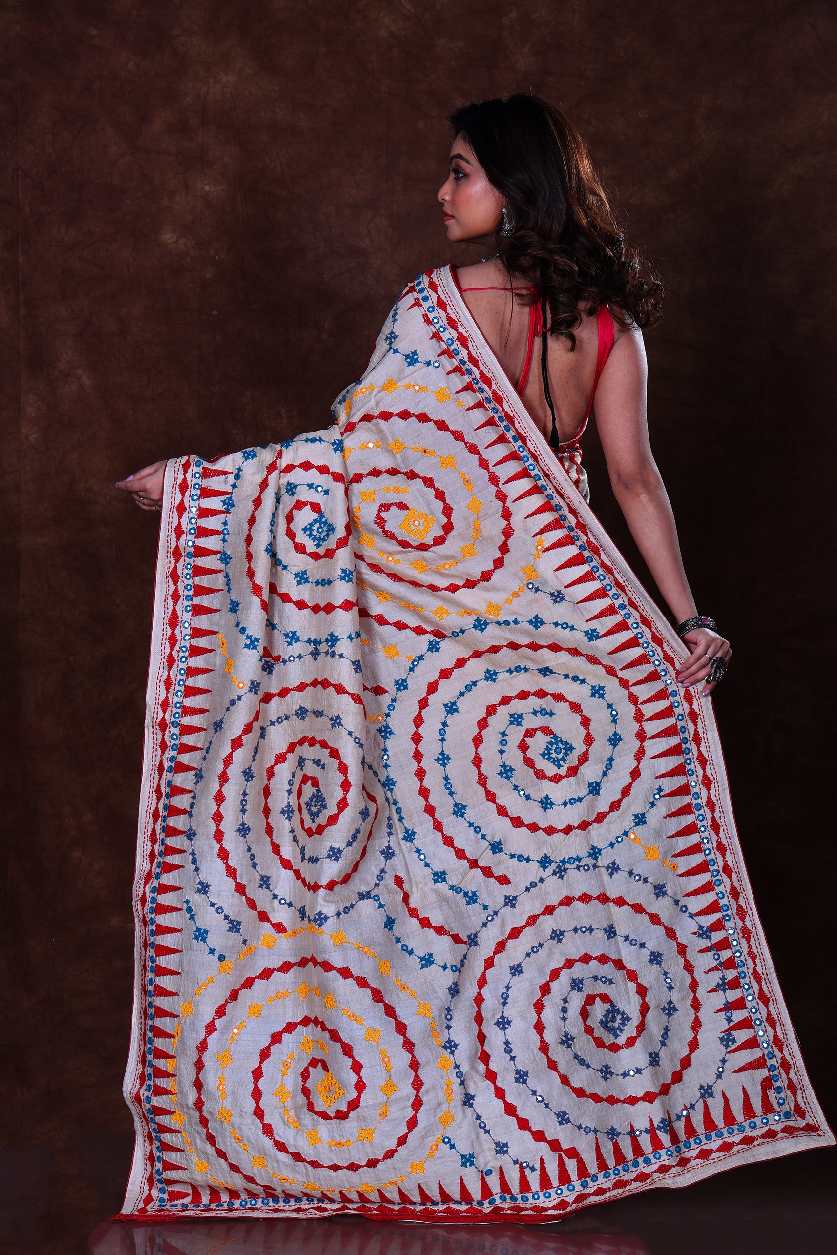 Tussar Hand Embroidery