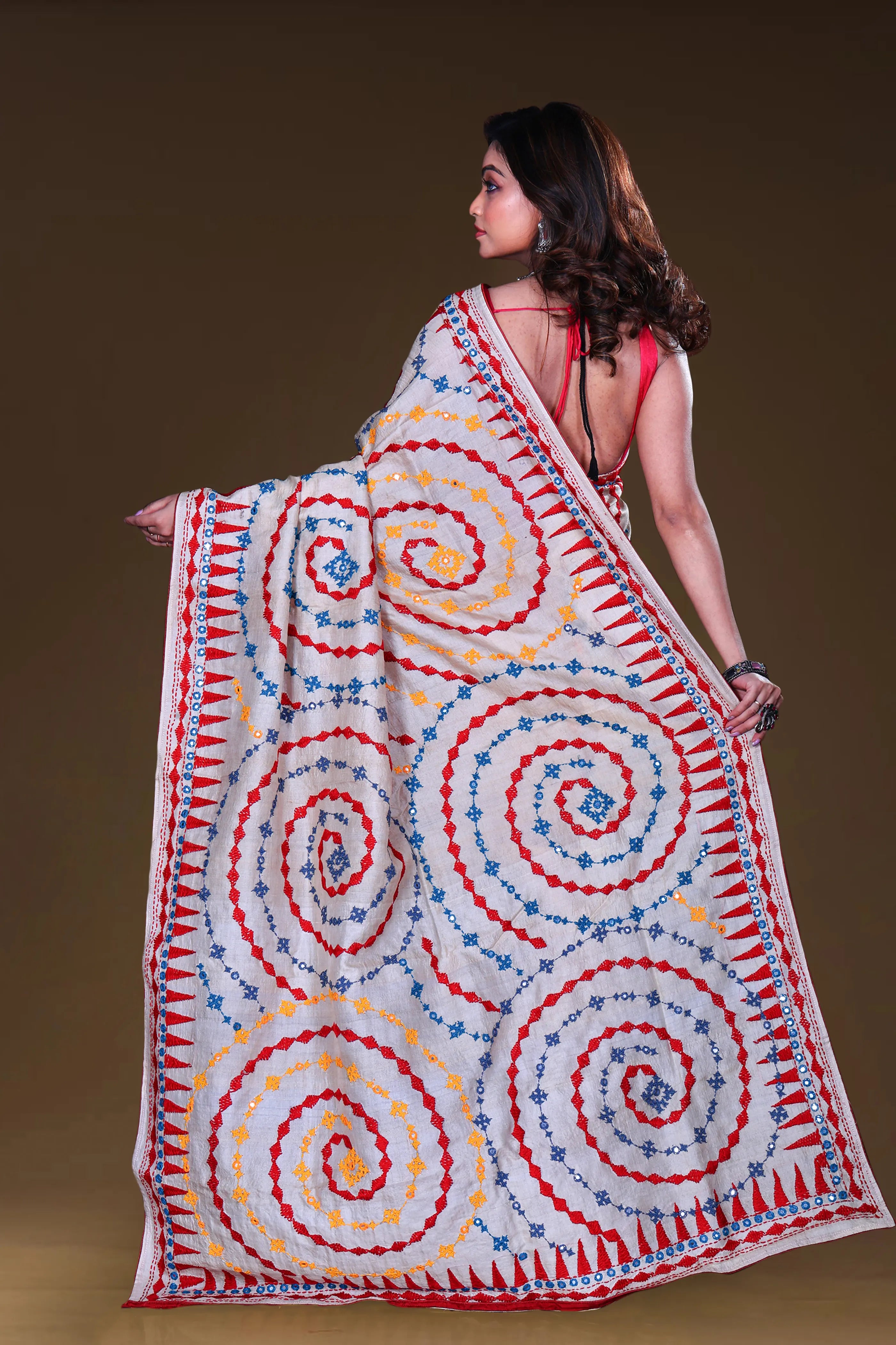 Tussar Hand Embroidery