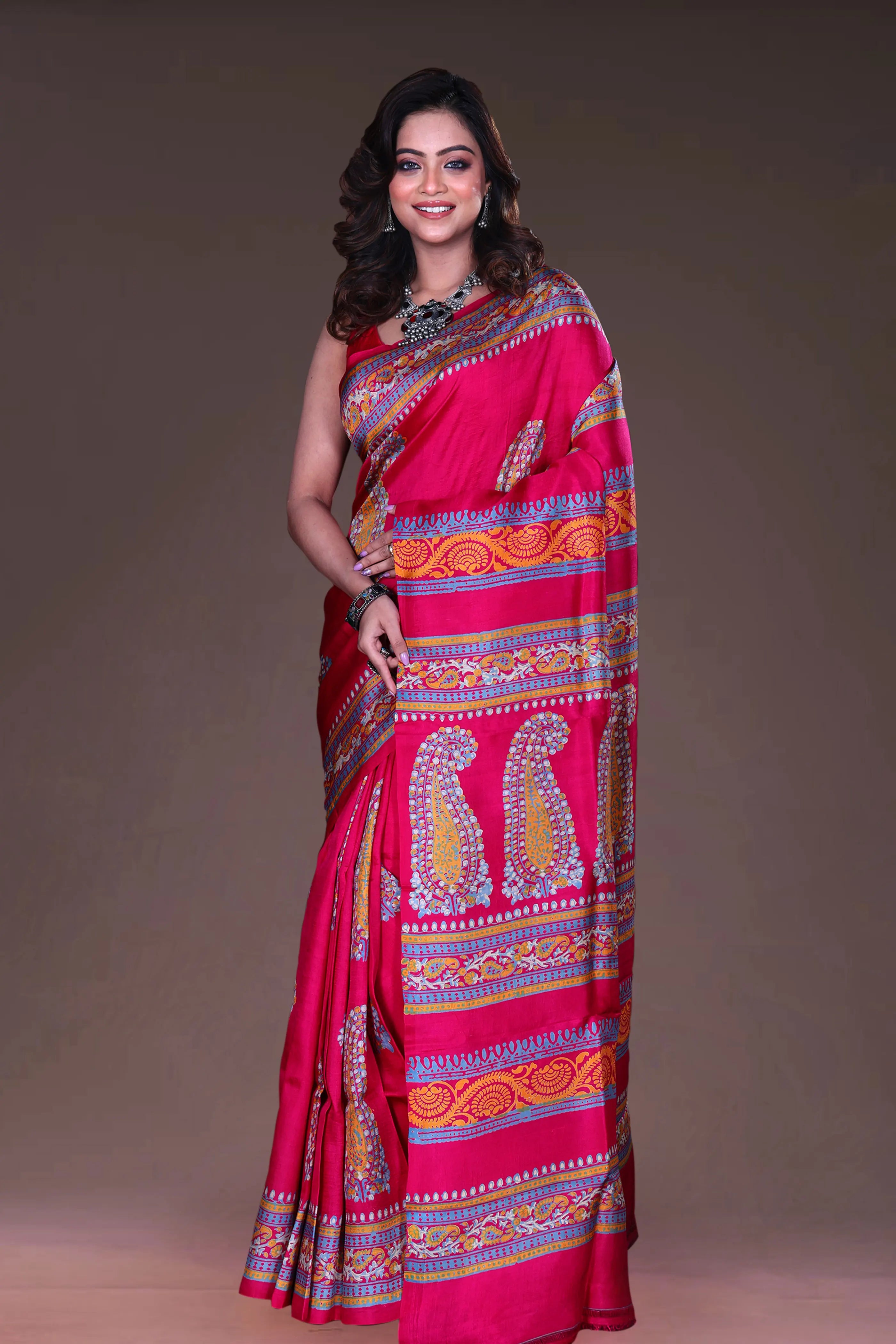 Katan Silk Block Print