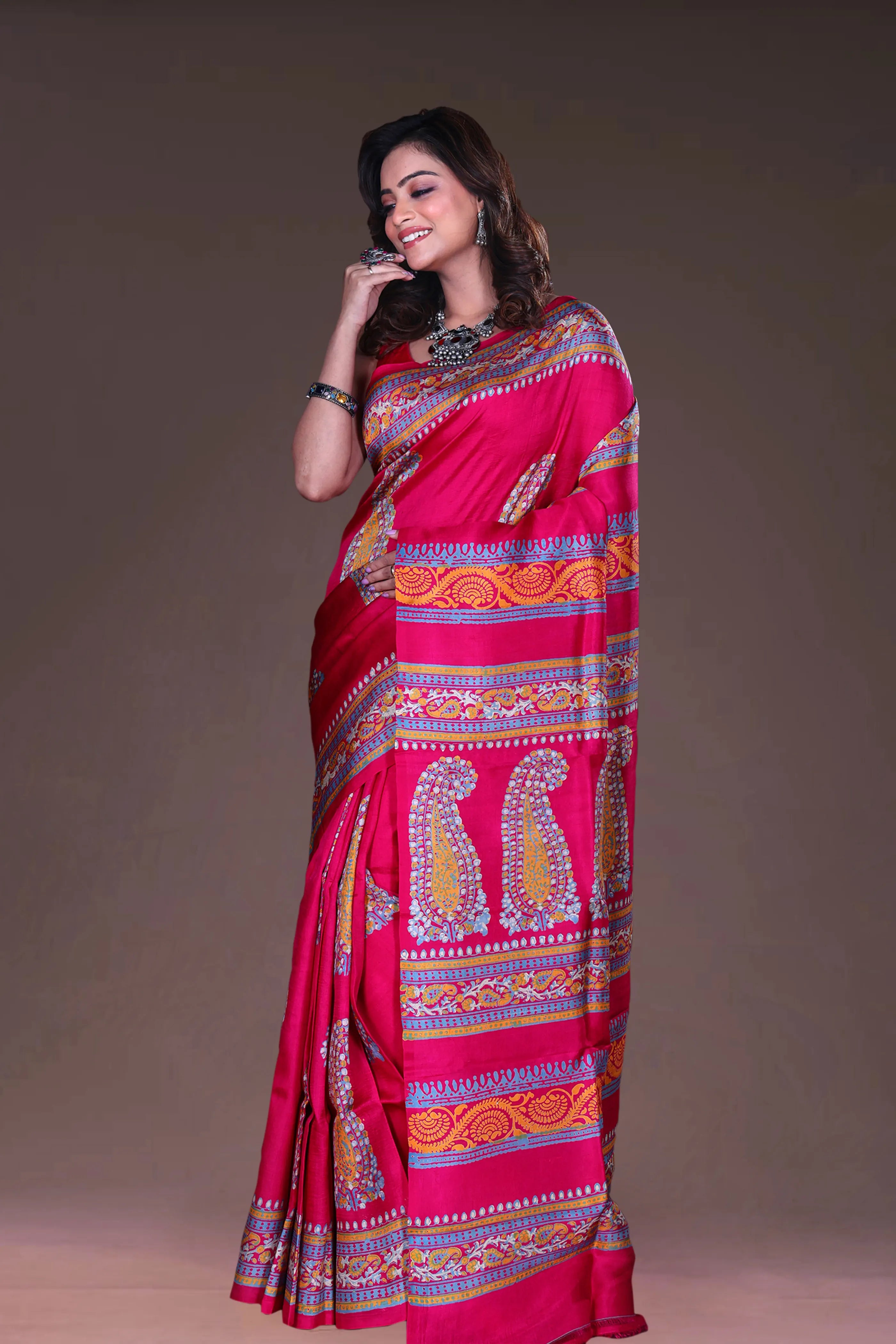 Katan Silk Block Print