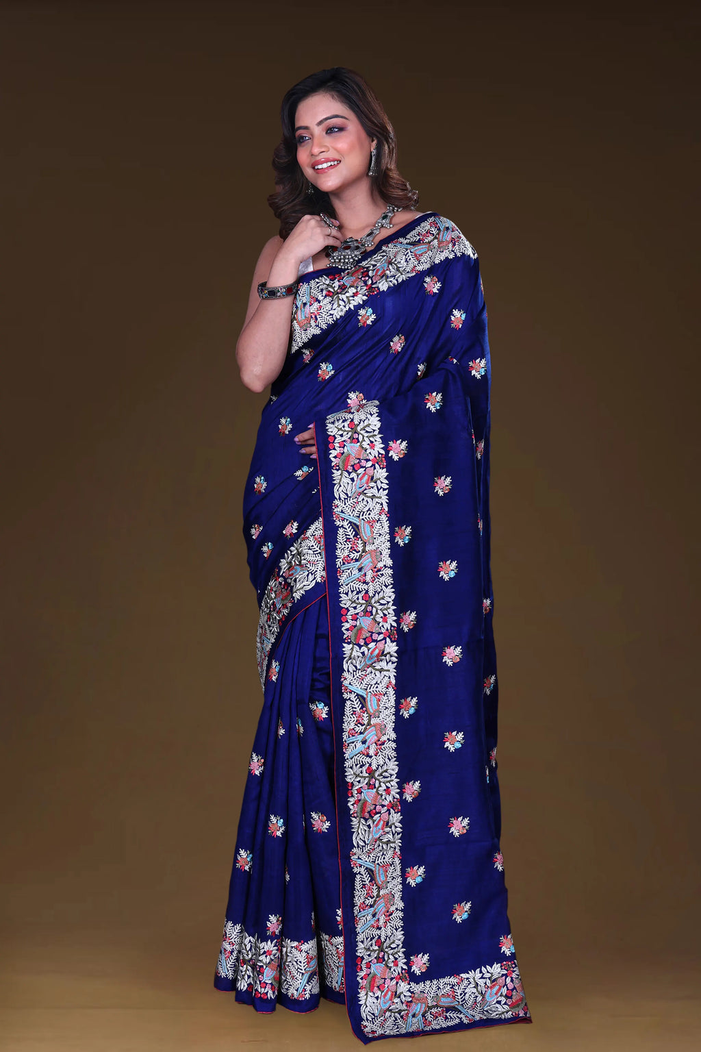 Semi Tussar Embroidery