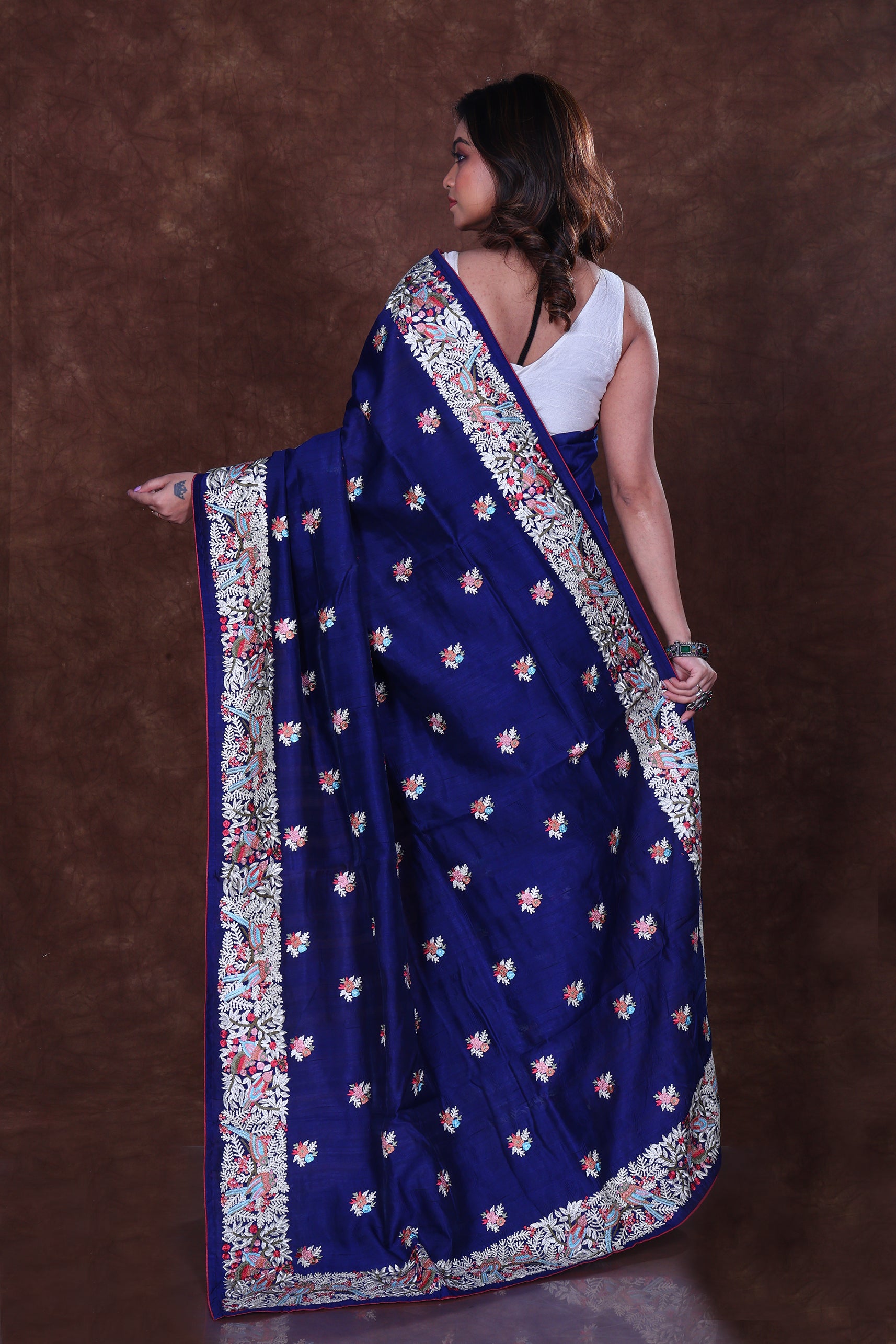 Semi Tussar Embroidery