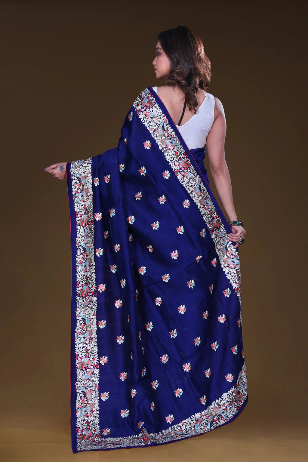 Semi Tussar Embroidery