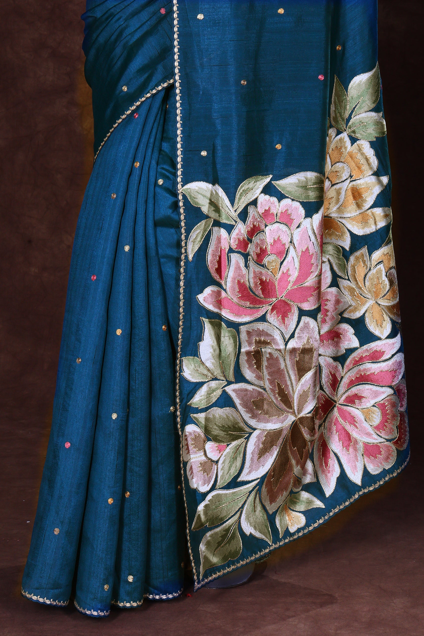Semi Tussar Embroidery