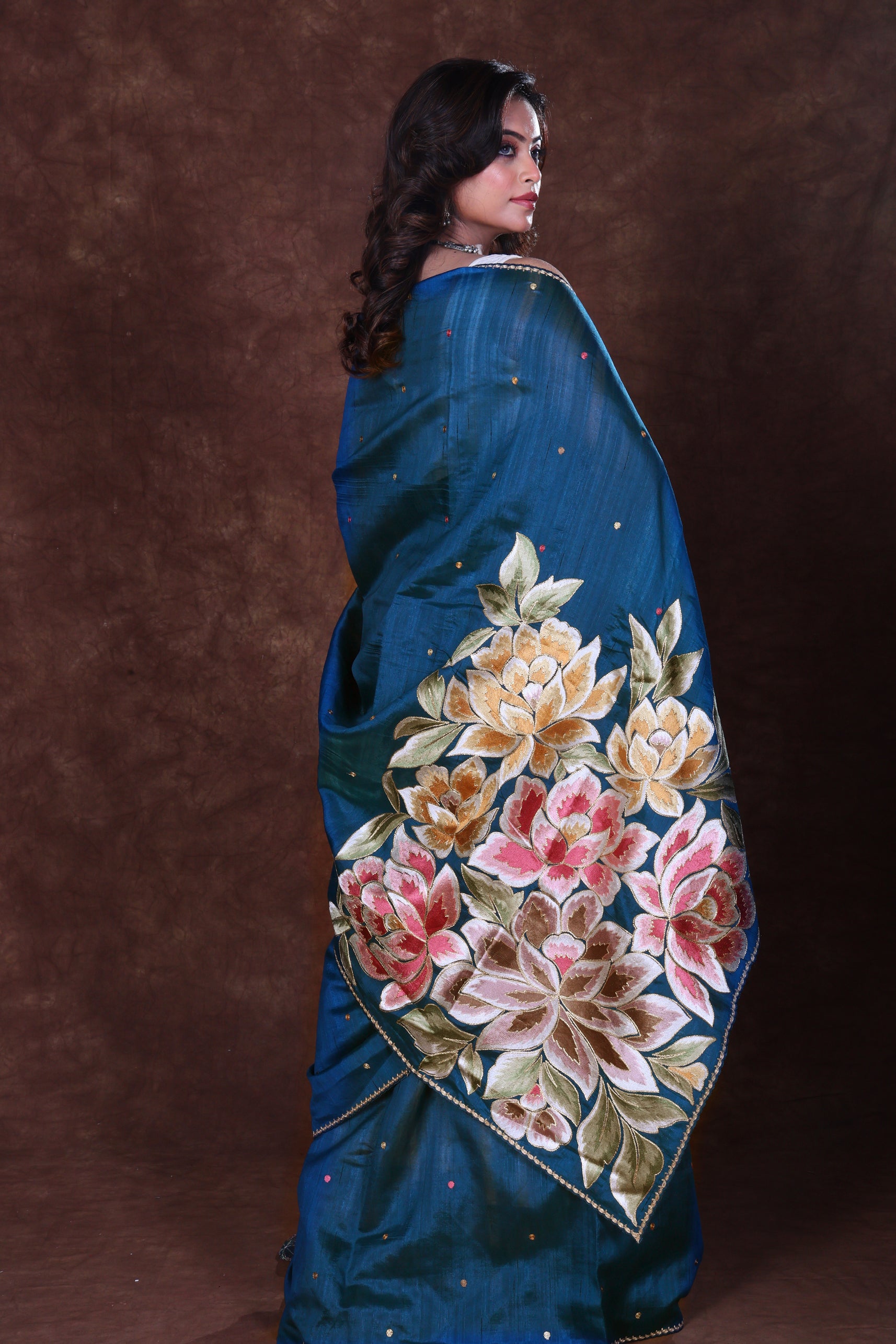 Semi Tussar Embroidery