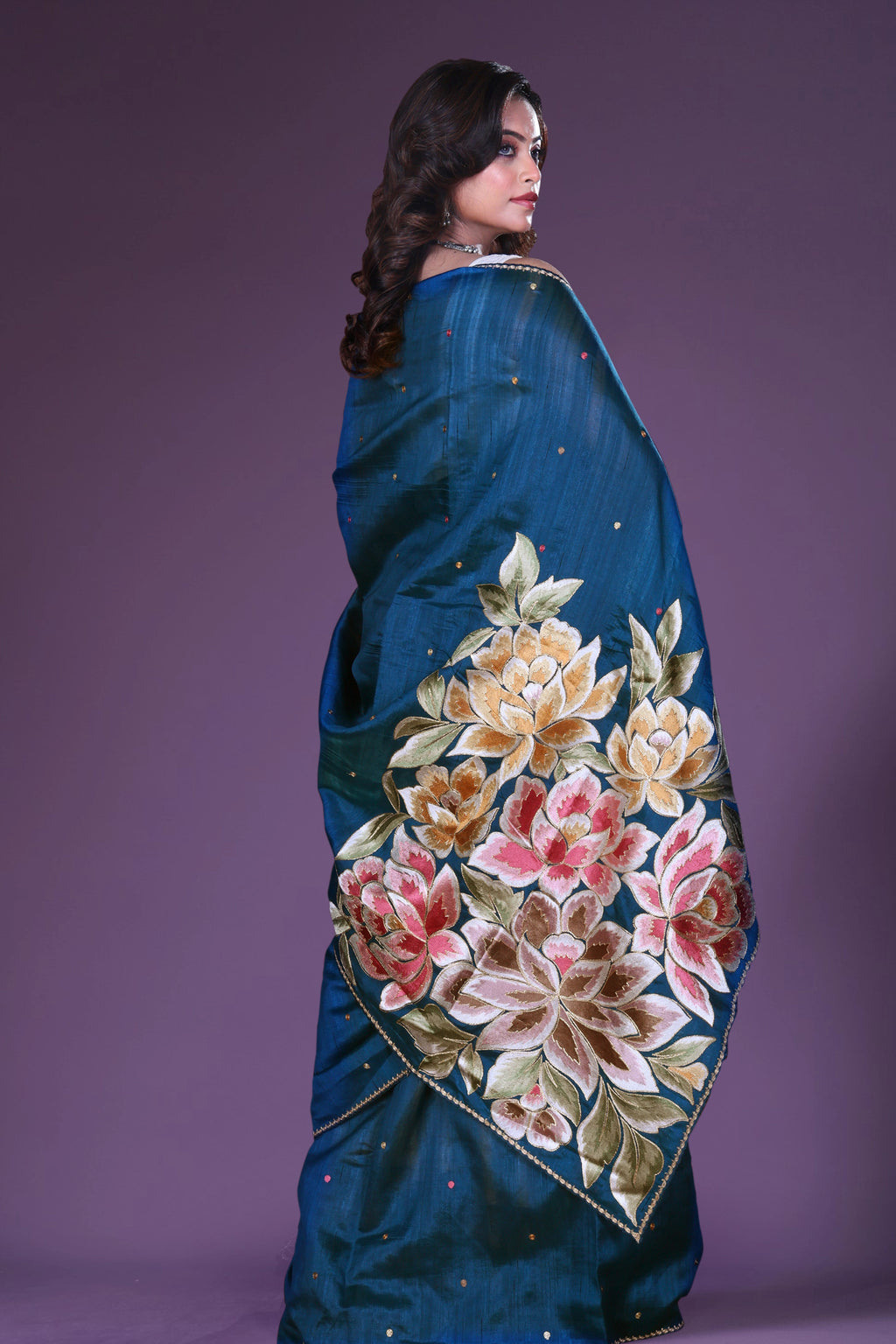 Semi Tussar Embroidery