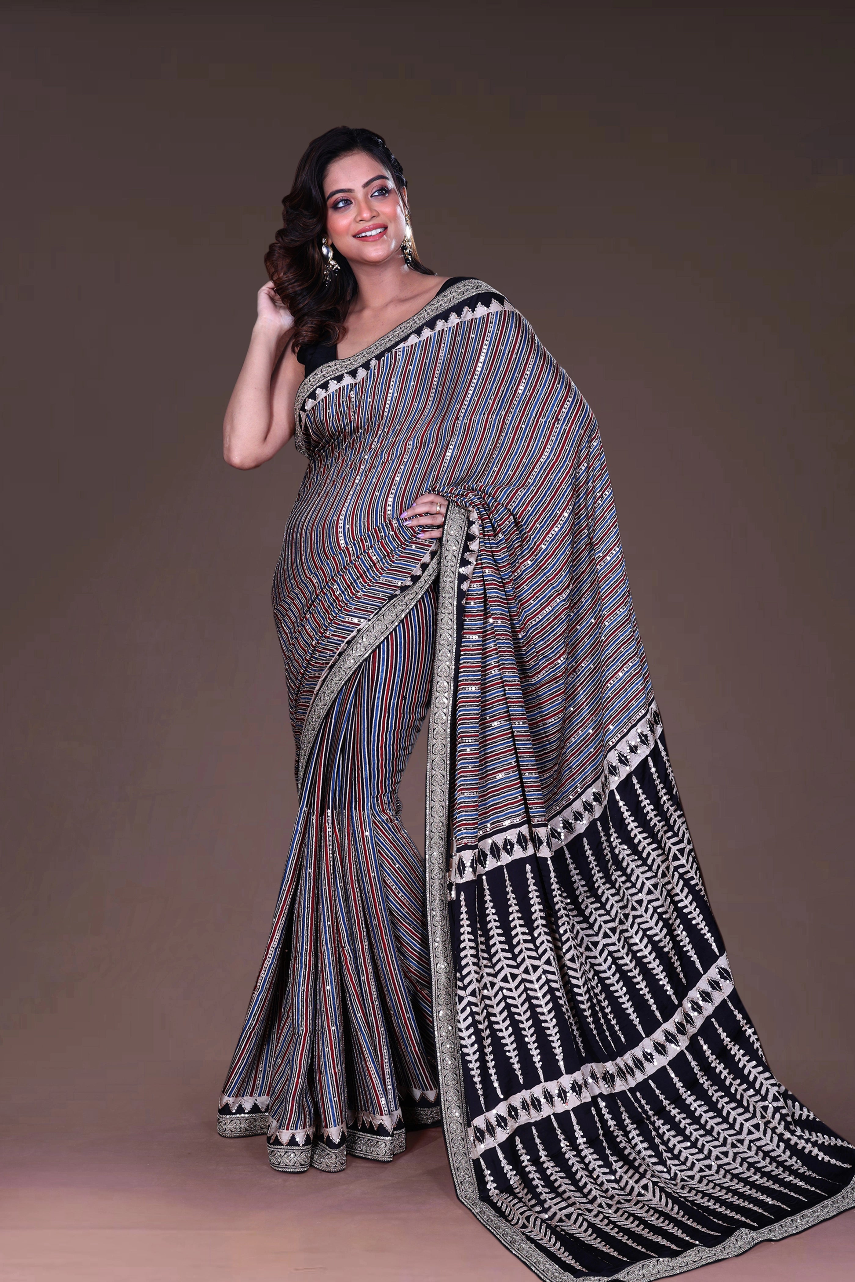 Ajrakh Embroidered