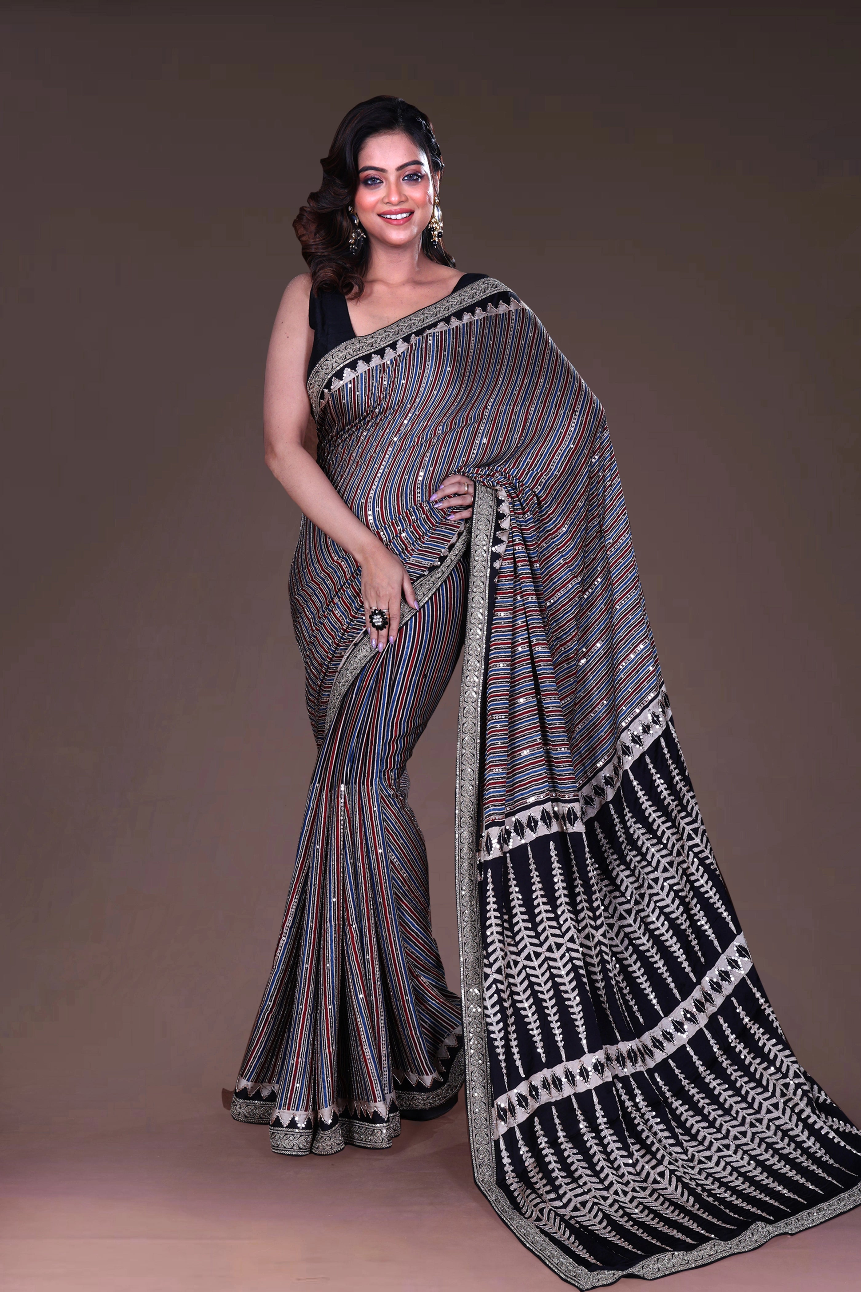 Ajrakh Embroidered
