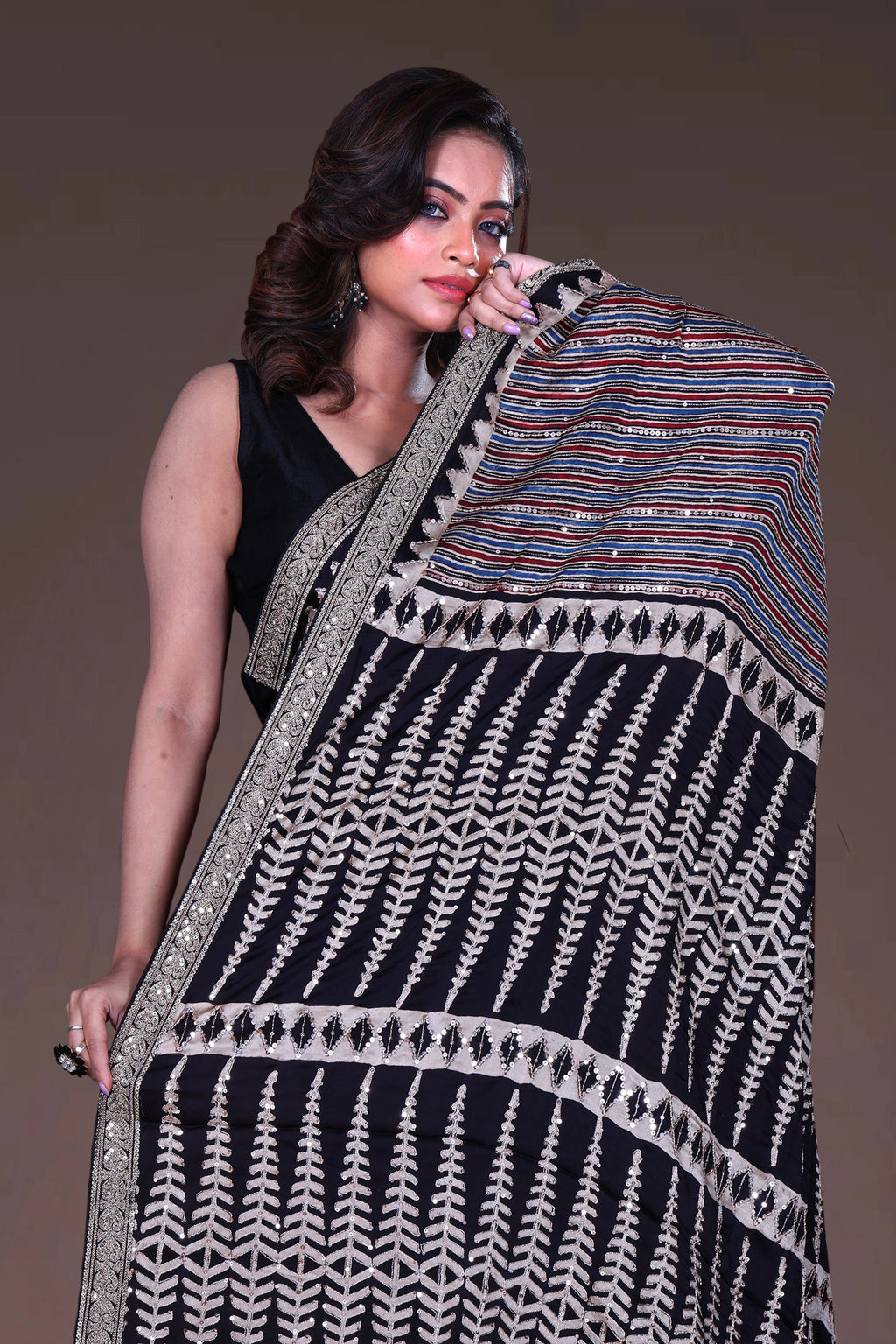 Ajrakh Embroidered