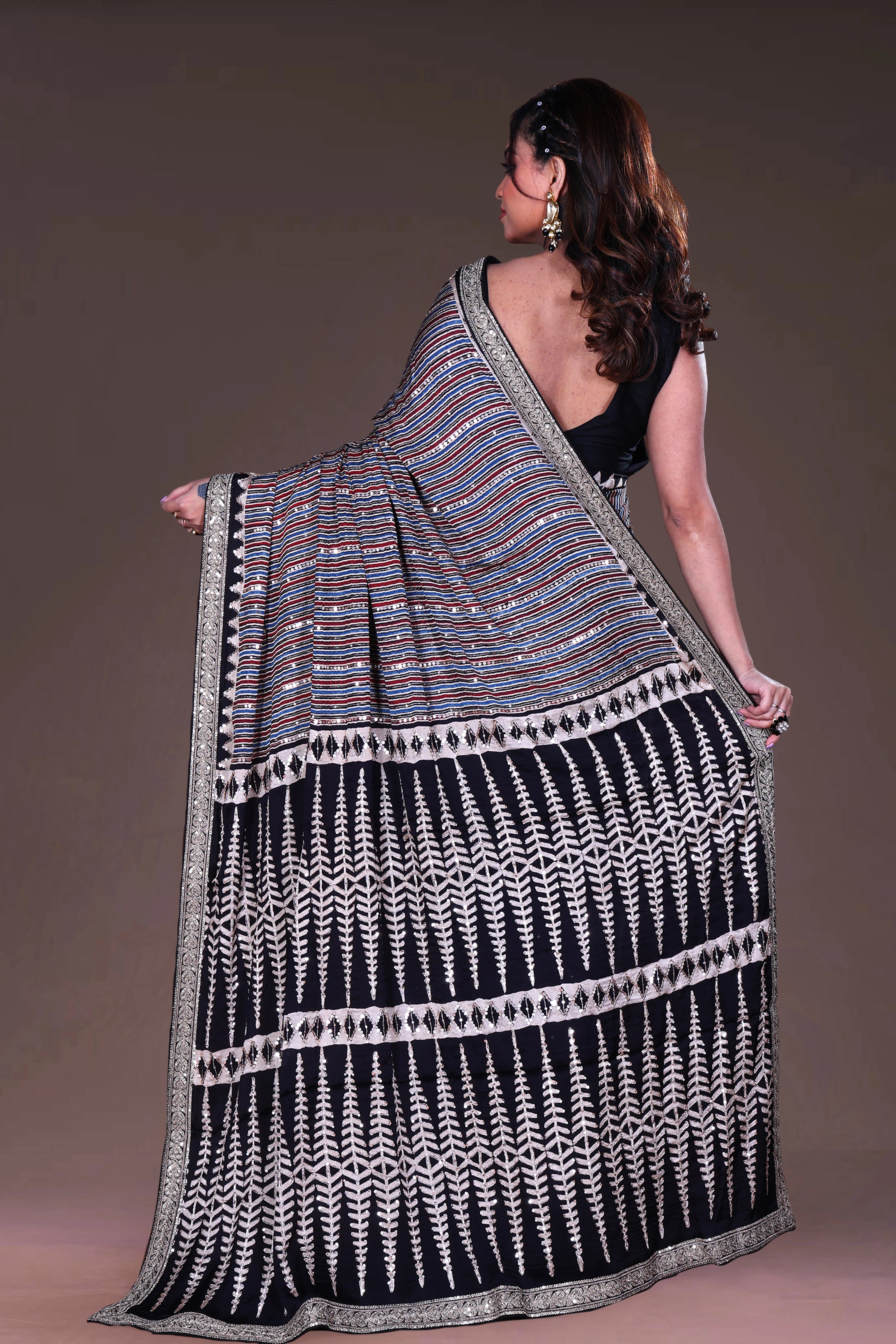 Ajrakh Embroidered