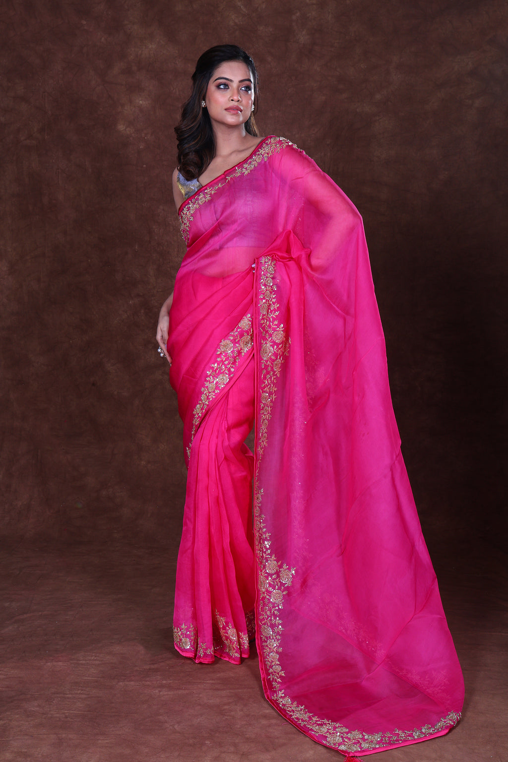 Pure Organza Zardosi Work